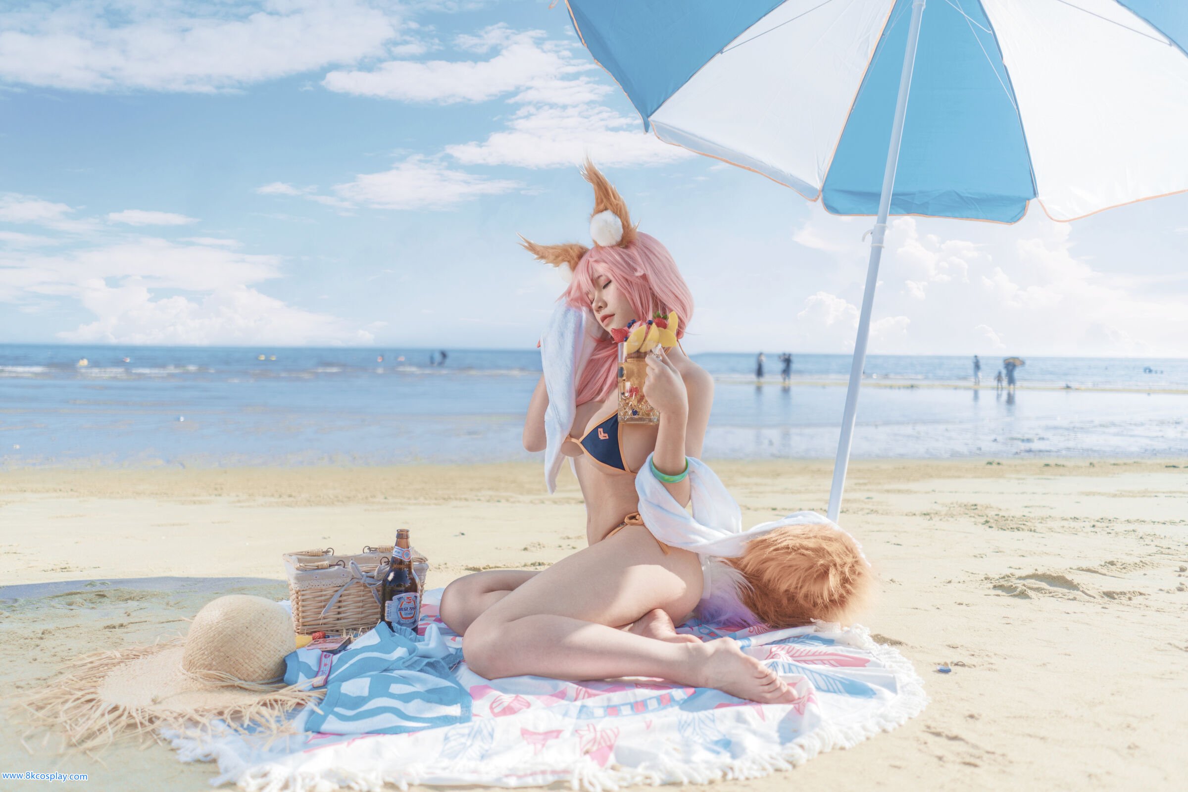 uki Mùa Mưa] Tamamo no Mae bên bờ biển áo tắm FATE Tamamo no Mae Bikini