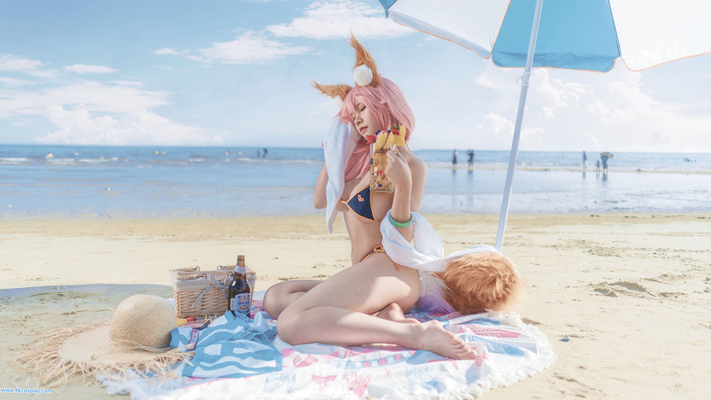 uki Mùa Mưa] Tamamo no Mae bên bờ biển áo tắm FATE Tamamo no Mae Bikini