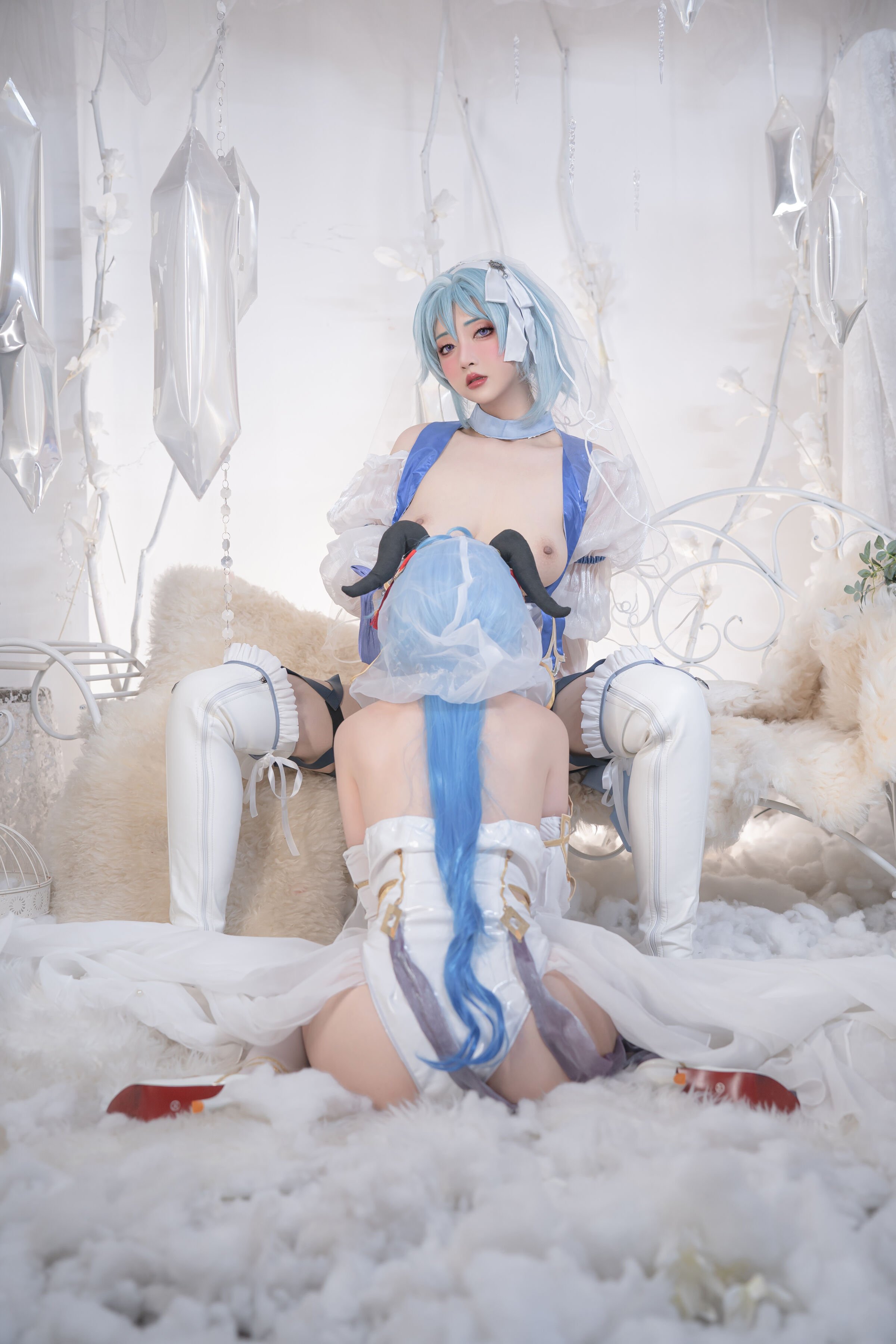爆機少女喵小吉&雲燒 - 原神花嫁：優菈&甘雨