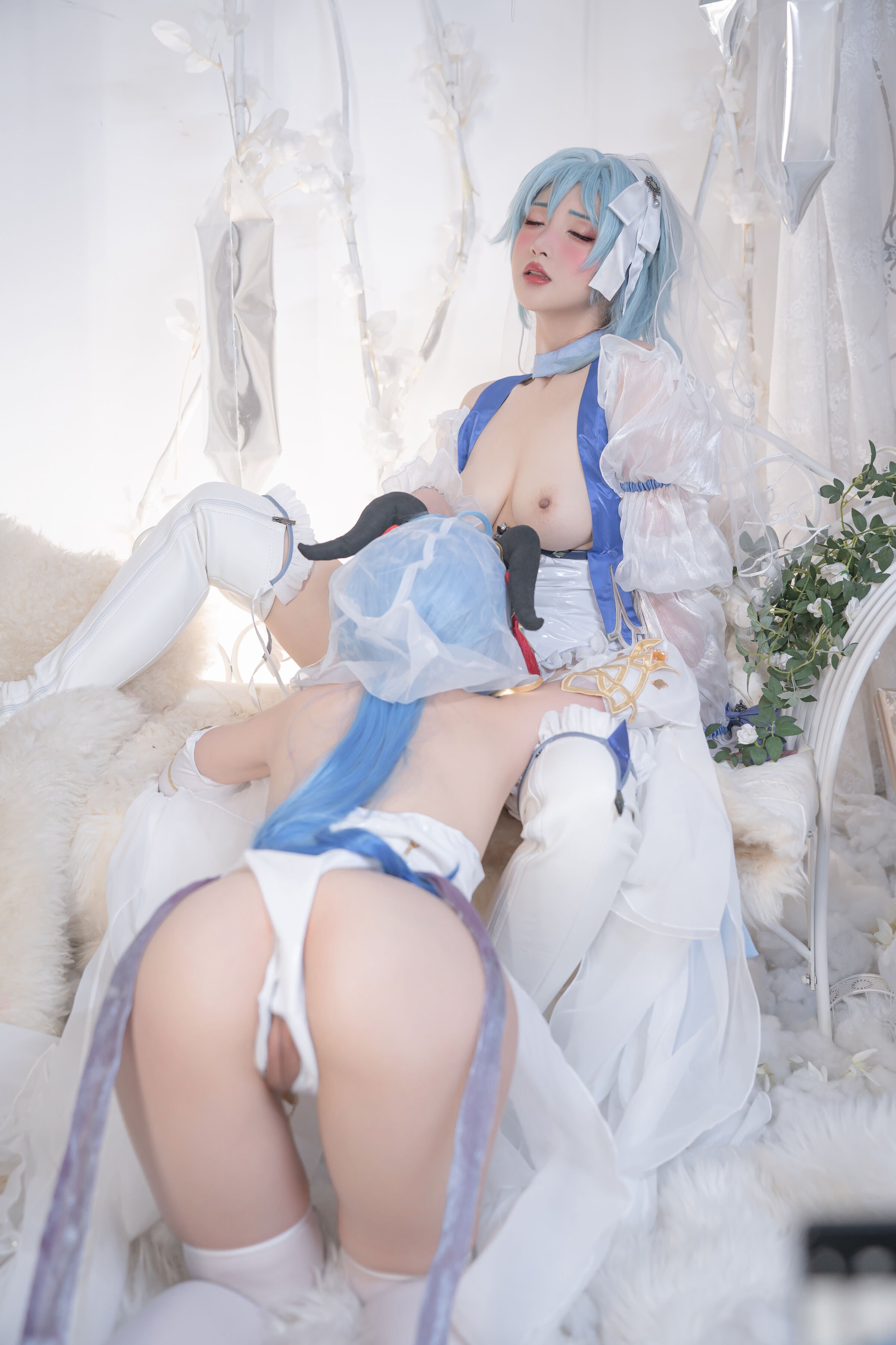 爆機少女喵小吉&雲燒 - 原神花嫁：優菈&甘雨