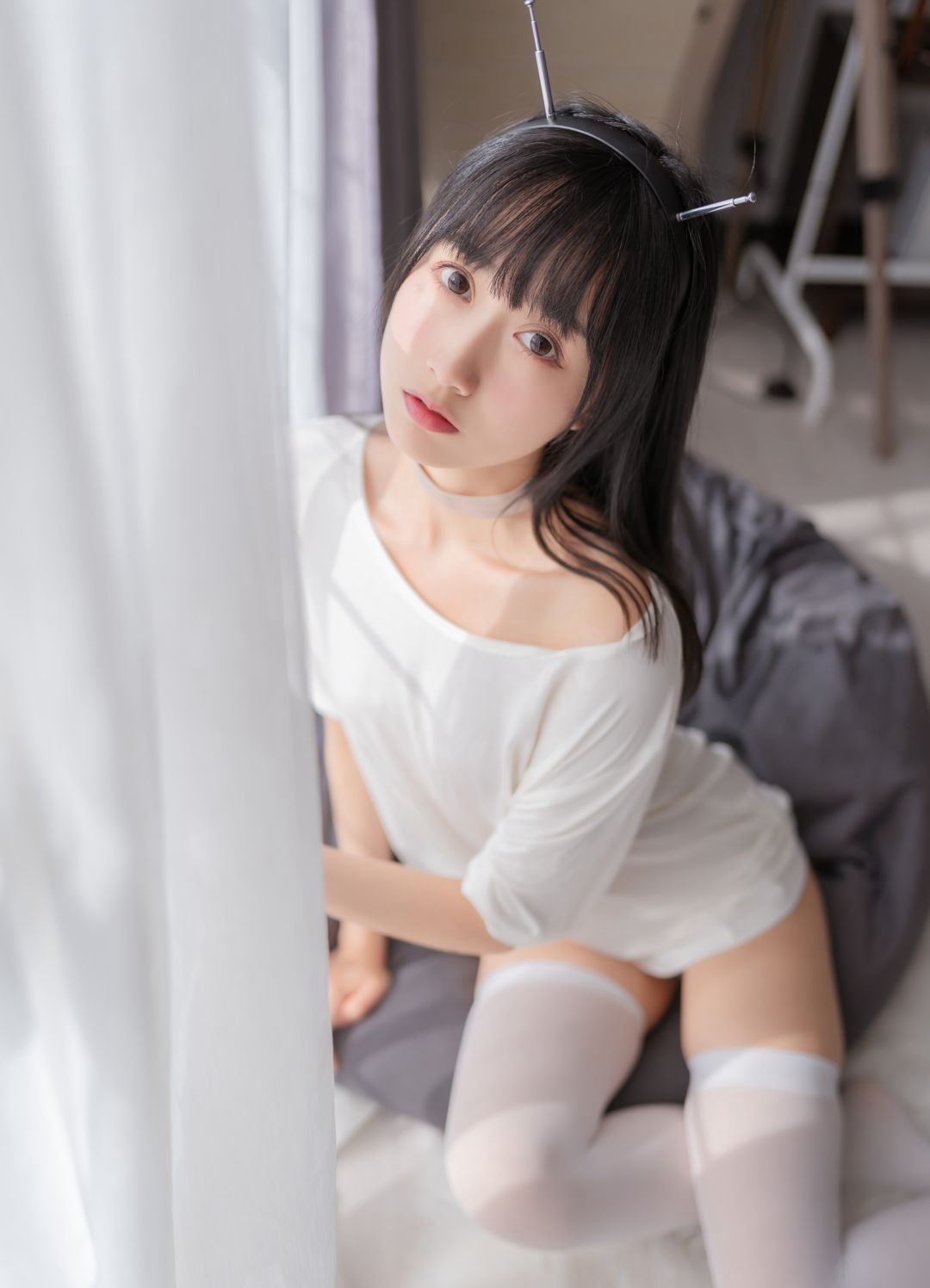 コスプレ極品ブラックストッキング大スケール超エロホワイトストッキング美脚美女福利画像