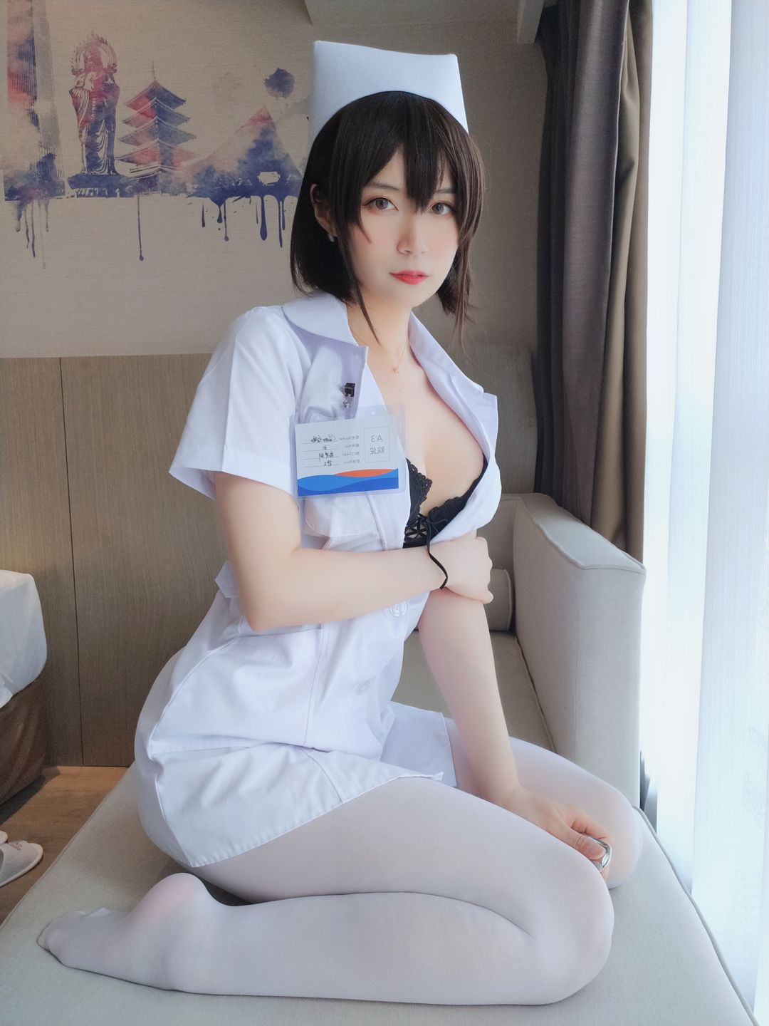 Nurse outfit JK white silk jade feet silver 81 large scale welfare pictures Cosplay