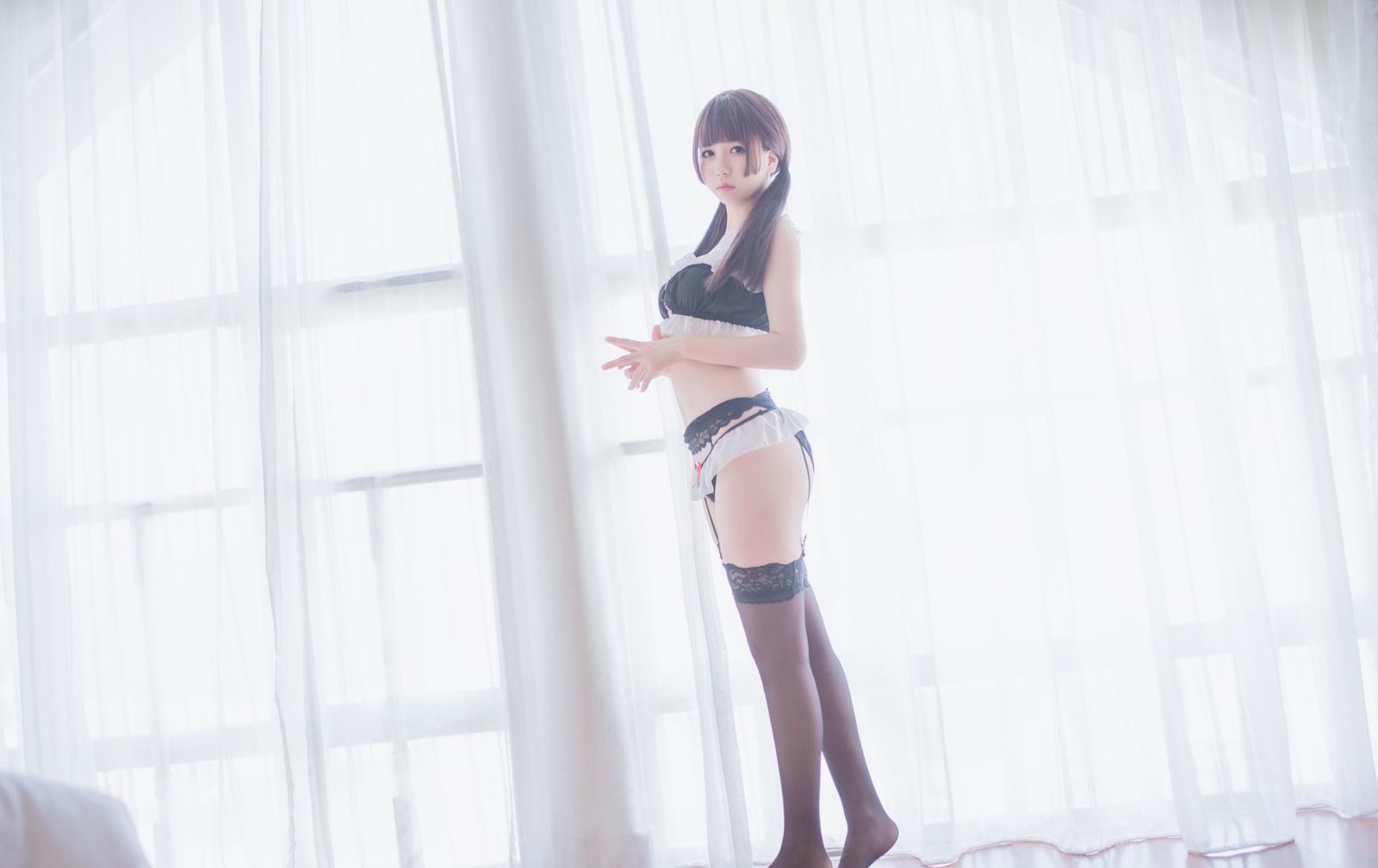 Black Stockings Erotic JK White Silk Temptation Cosplay Sexy Lace Beautiful Legs Large Scale Welfare