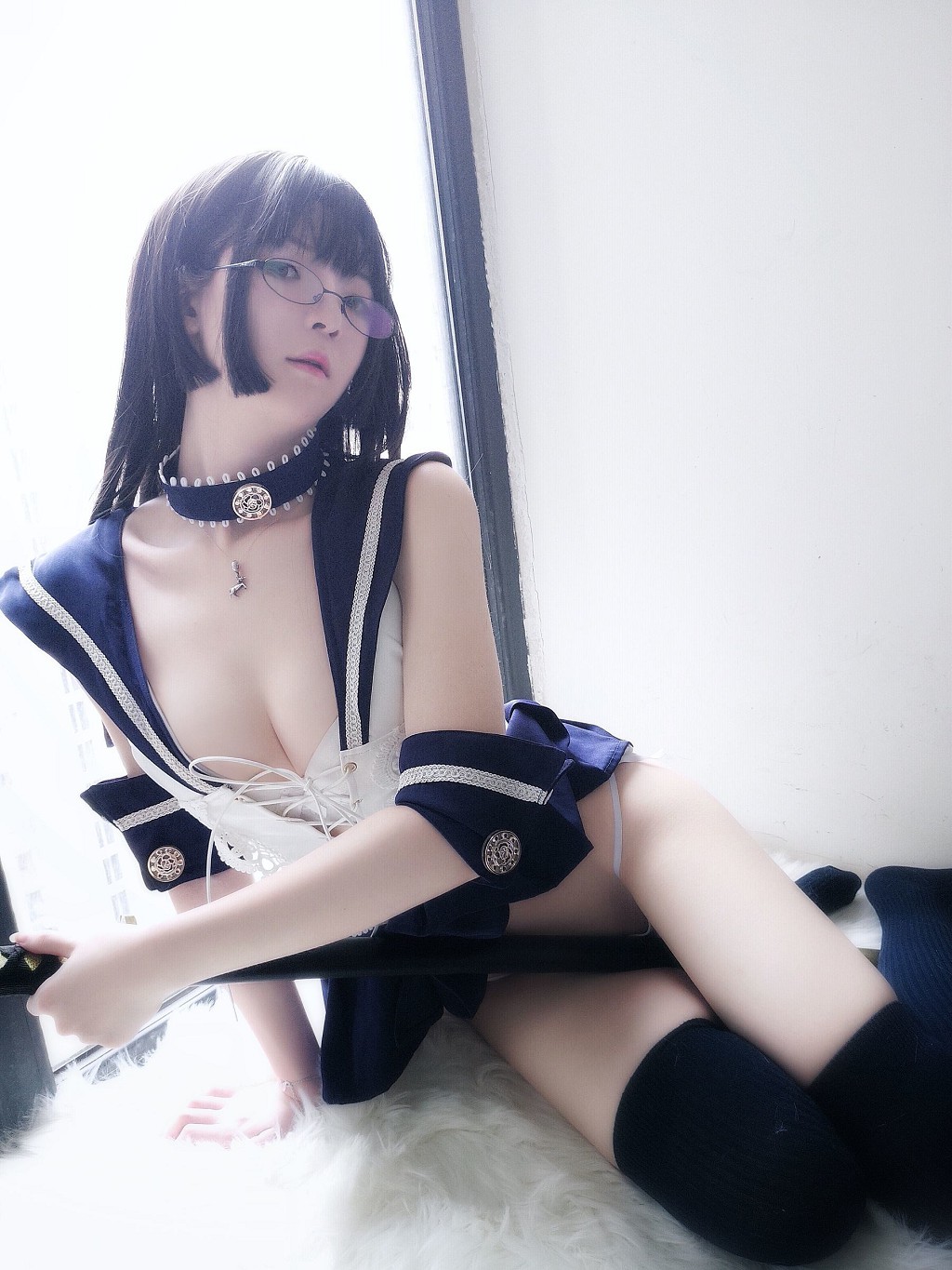 一小央泽《武士刀与水手服 女仆鸢一折纸》 [Cosplay美女] 写真集[31P]