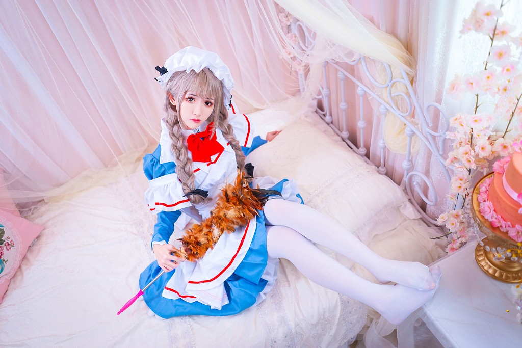 Eel Fish Fei'er "Maid + Animal Ears + Black Stockings" [Cosplay Welfare] Photo Album [33P