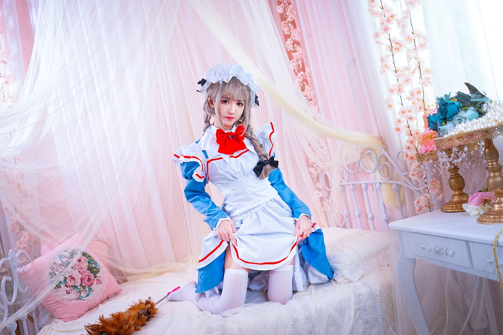 Eel Fish Fei'er "Maid + Animal Ears + Black Stockings" [Cosplay Welfare] Photo Album [33P