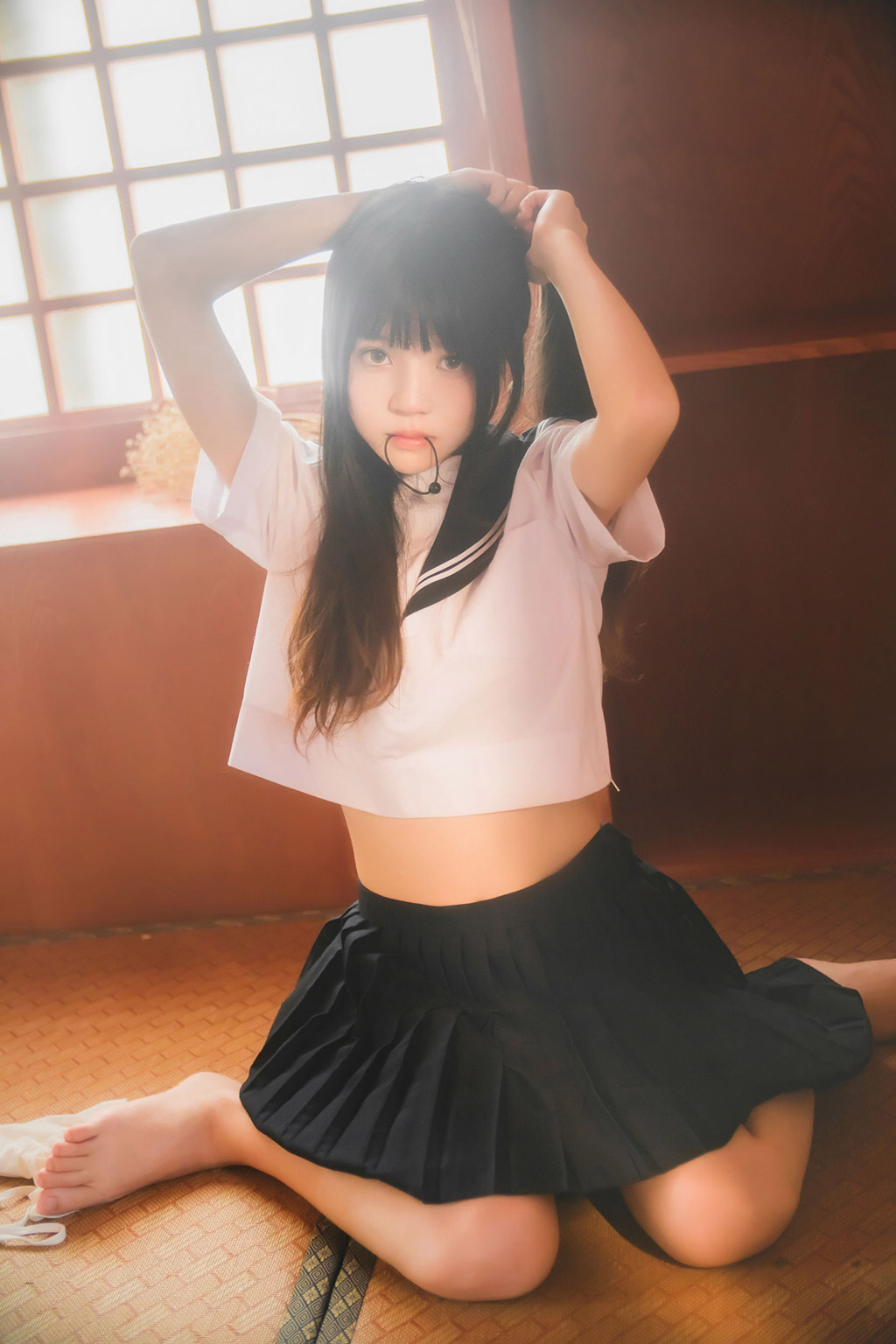 櫻桃喵《小背心換水手服》 [蘿莉COS] 寫真集[144P