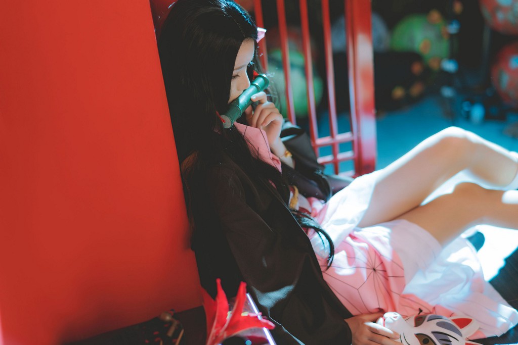 櫻桃喵《灶門禰豆子 花間舞》 [Cosplay美女] 寫真集[34P