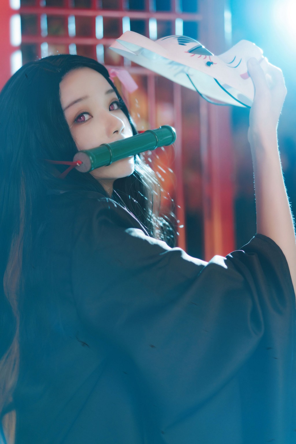 櫻桃喵《灶門禰豆子 花間舞》 [Cosplay美女] 寫真集[34P
