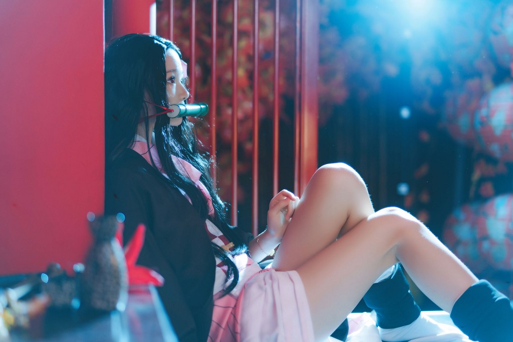 櫻桃喵《灶門禰豆子 花間舞》 [Cosplay美女] 寫真集[34P