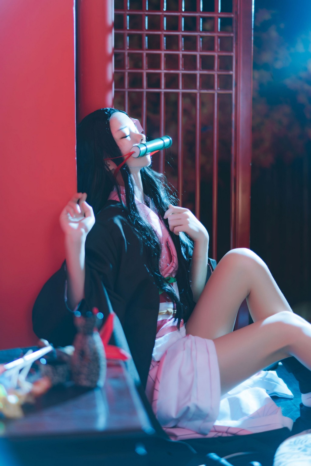 櫻桃喵《灶門禰豆子 花間舞》 [Cosplay美女] 寫真集[34P