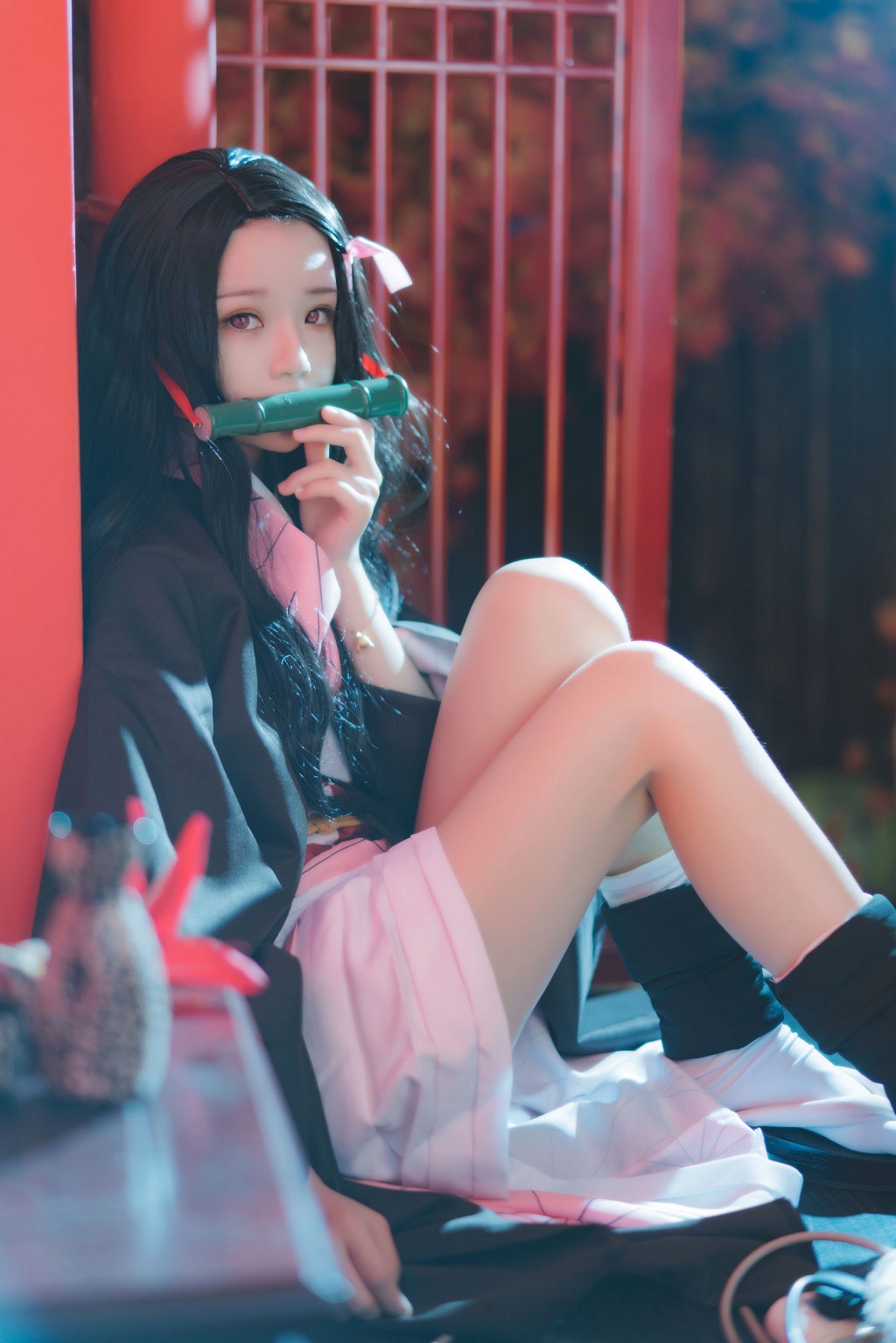 櫻桃喵《灶門禰豆子 花間舞》 [Cosplay美女] 寫真集[34P