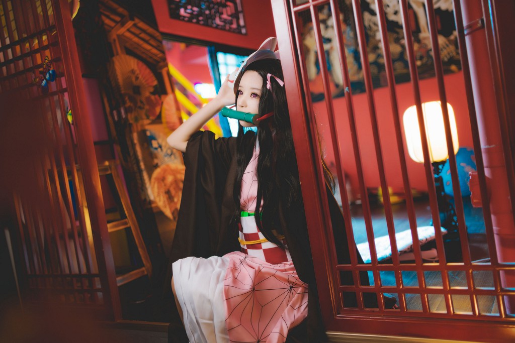 櫻桃喵《灶門禰豆子 花間舞》 [Cosplay美女] 寫真集[34P
