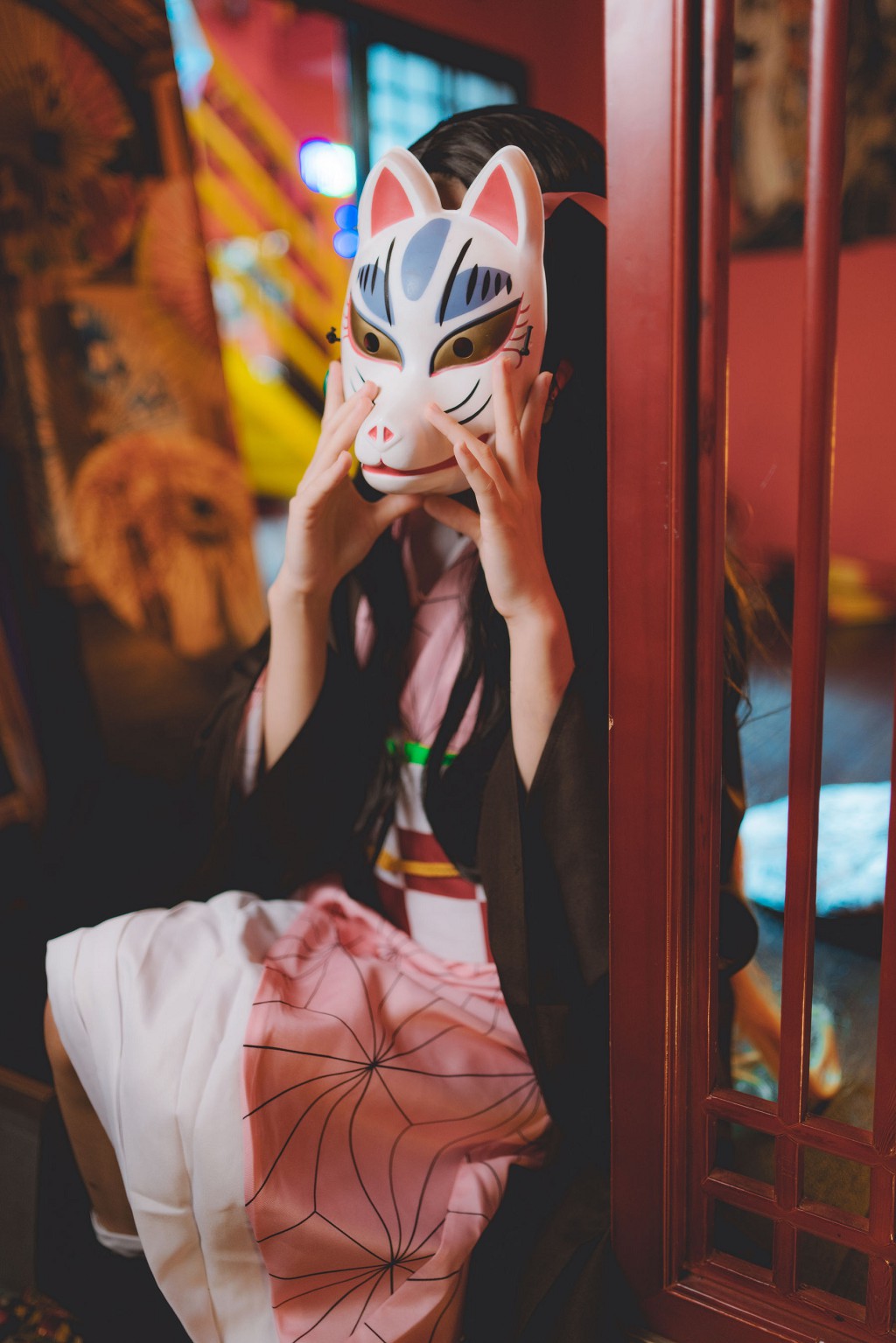 櫻桃喵《灶門禰豆子 花間舞》 [Cosplay美女] 寫真集[34P