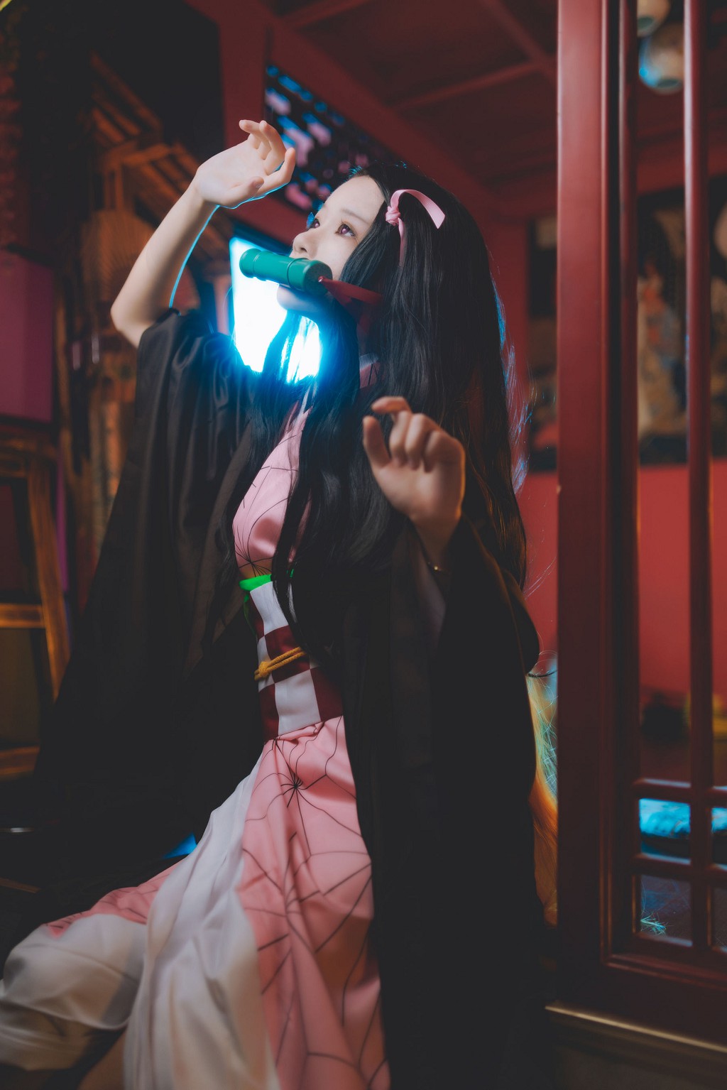 櫻桃喵《灶門禰豆子 花間舞》 [Cosplay美女] 寫真集[34P