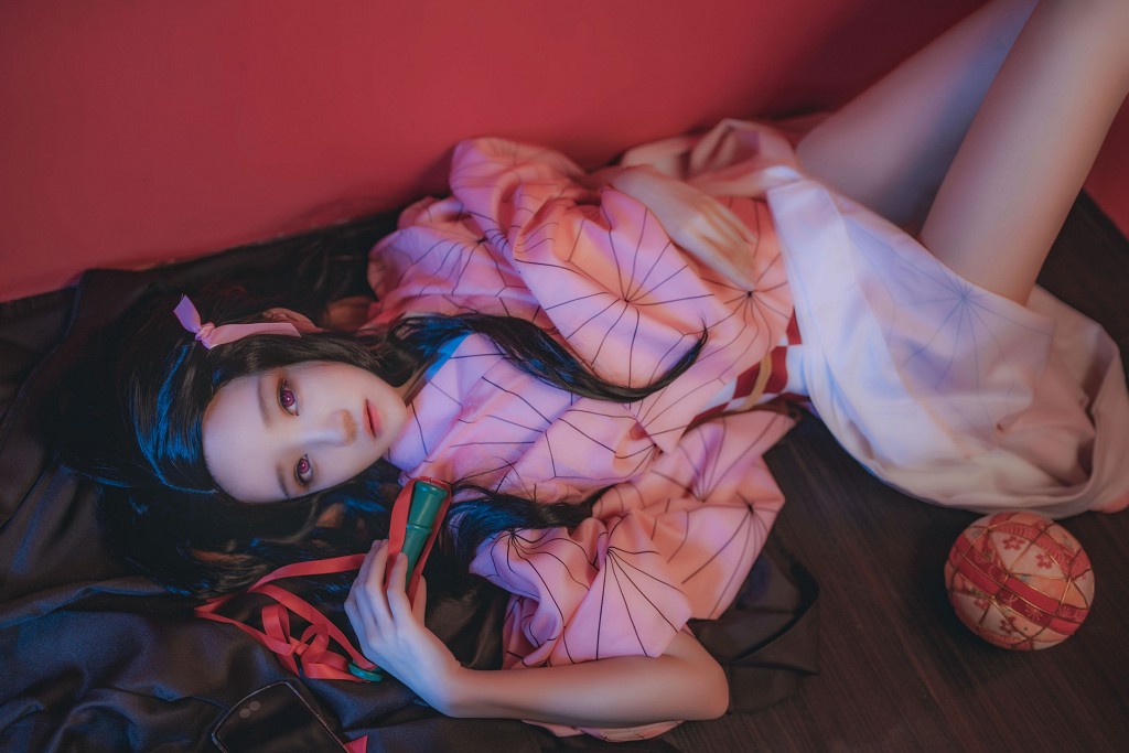 櫻桃喵《灶門禰豆子 花間舞》 [Cosplay美女] 寫真集[34P