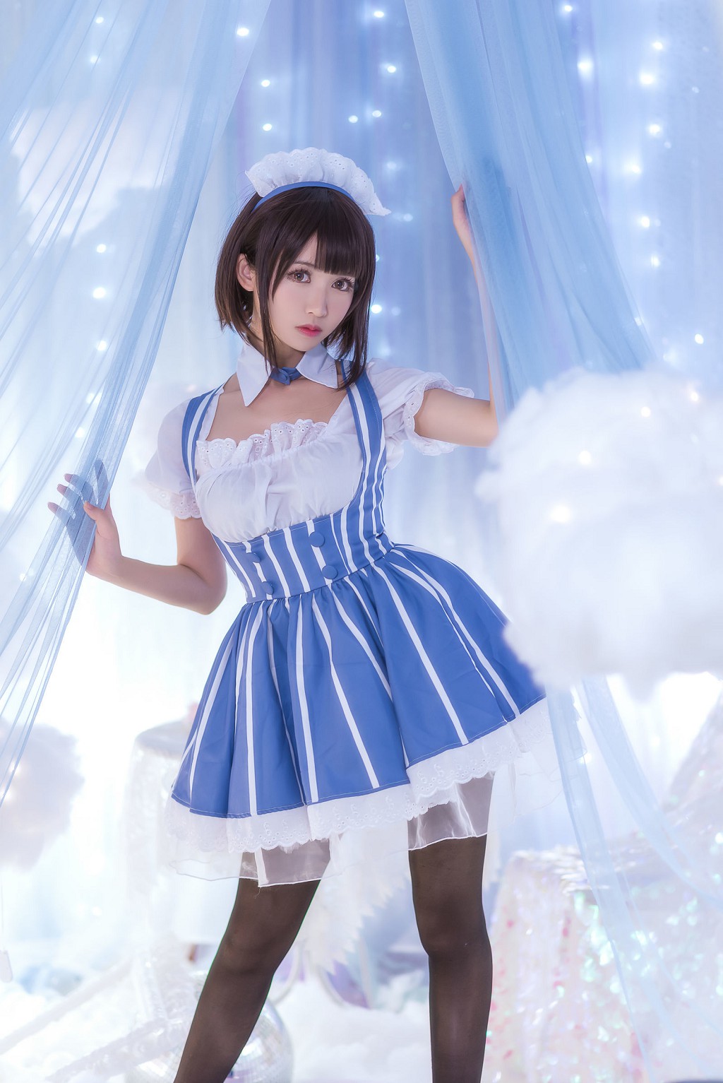 Eel Yu Fei Er: "Kato Megumi + Maid + Animal Ears + Cherry Love" [Cosplay Beauty] Photo Collection [36P