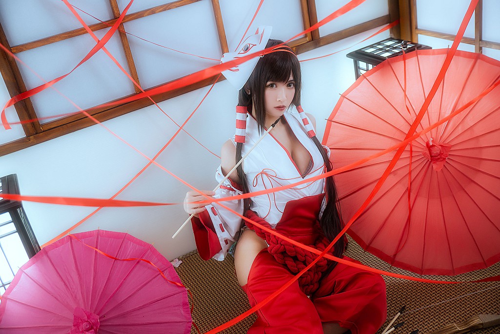 コーサーウンユフェイエル 《巫女 + 獣耳 + レースメイド》 [コスプレ福利] 写真集[30P