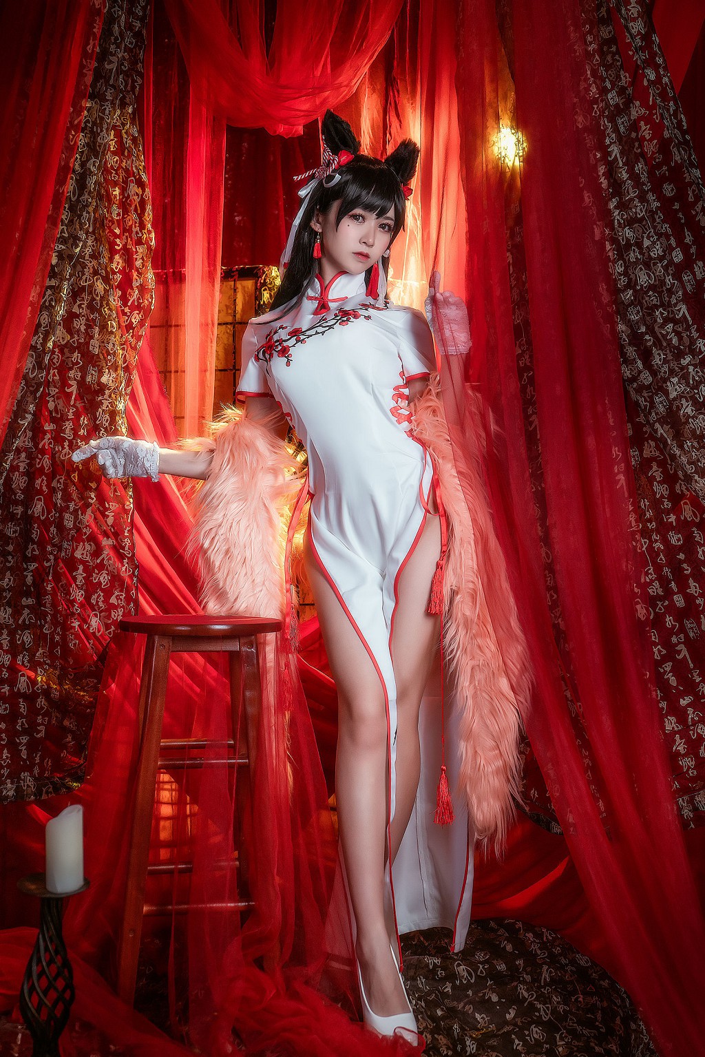 Eel Yu Fei Er 《Azur Lane + Qipao + Nữ phù thủy tóc đỏ》 [Cosplay mỹ nữ] Bộ sưu tập ảnh [34P