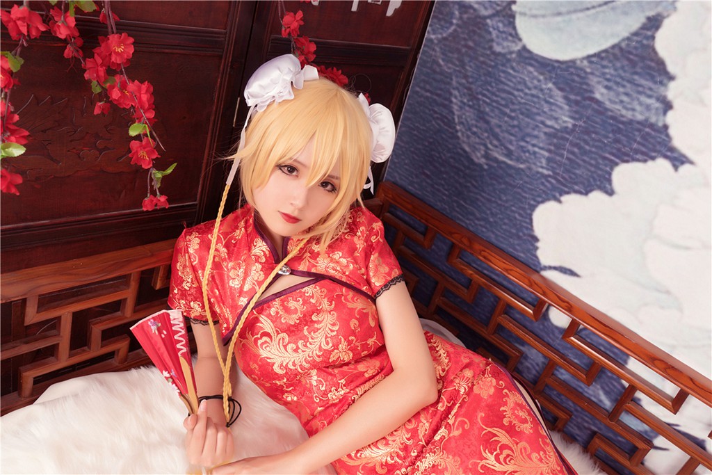 風之領域] NO.164 紅旗袍黑絲COS 寫真集[40P
