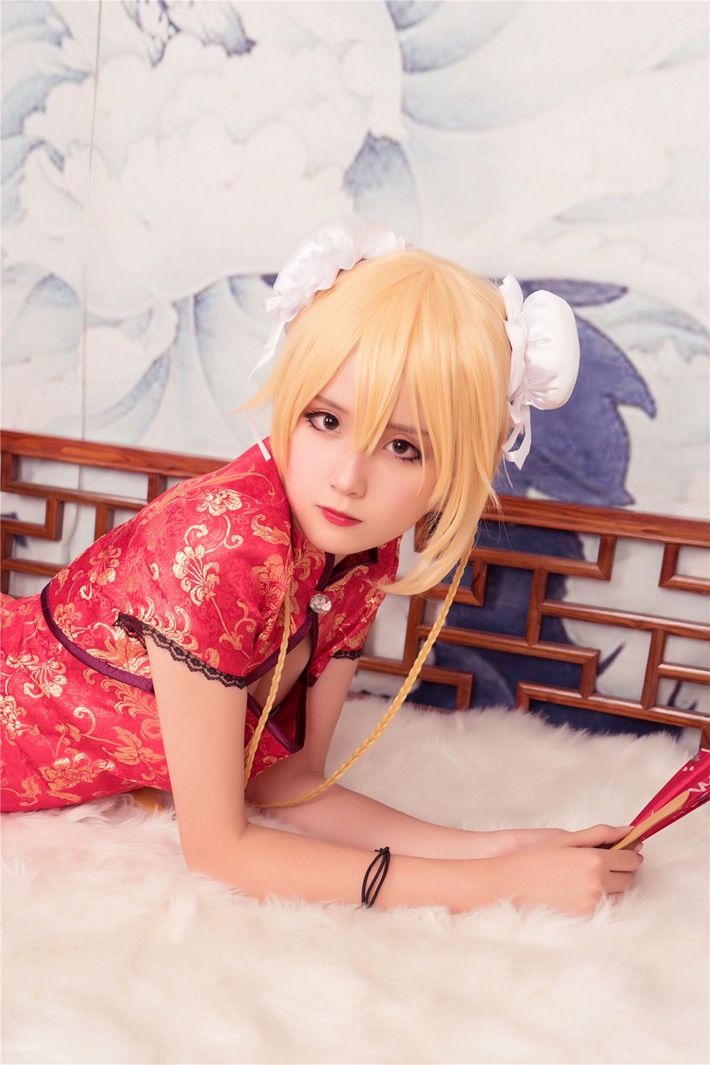 風之領域] NO.164 紅旗袍黑絲COS 寫真集[40P