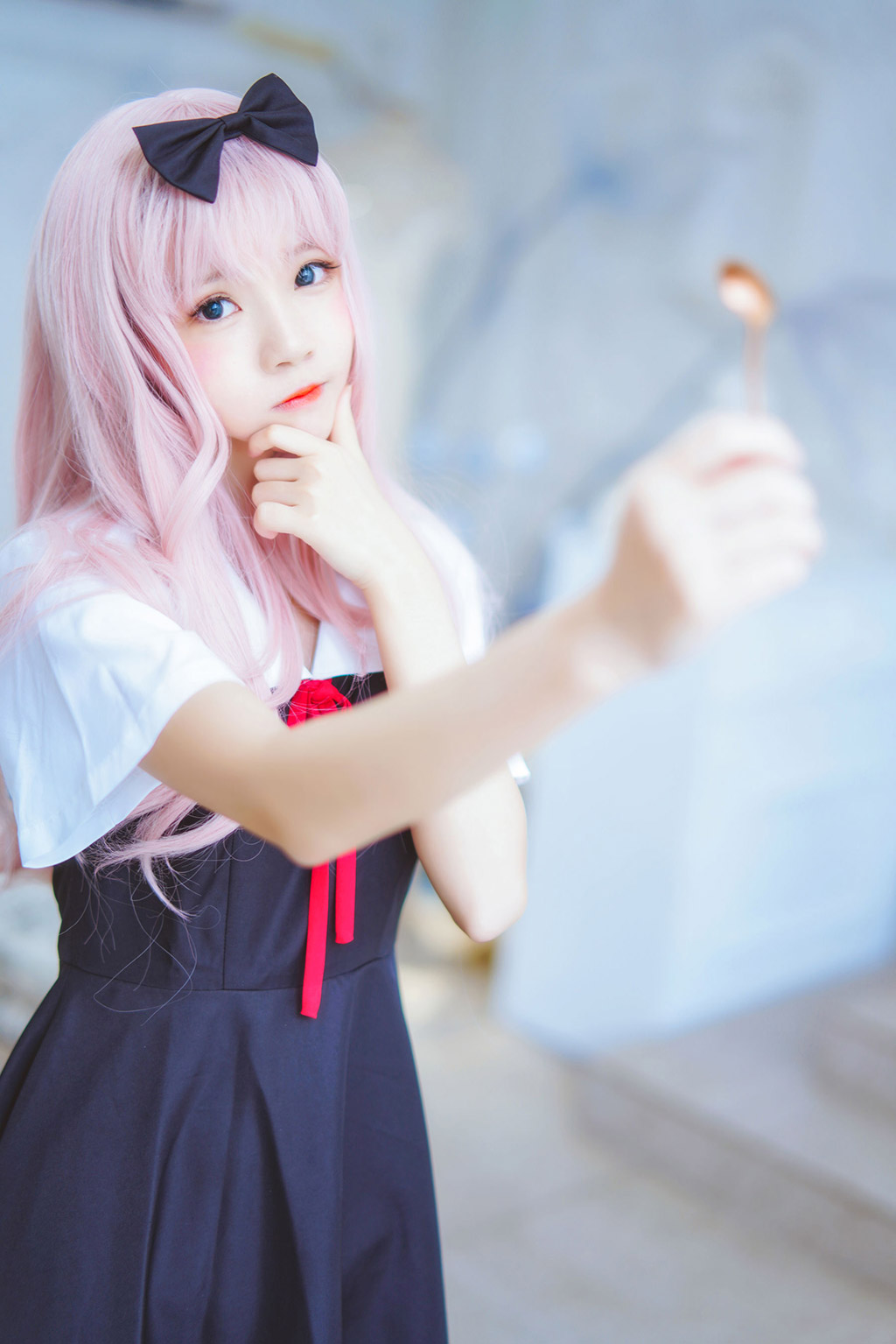 桜桃喵《藤原千花》 [萝莉COS] 写真集[48P]