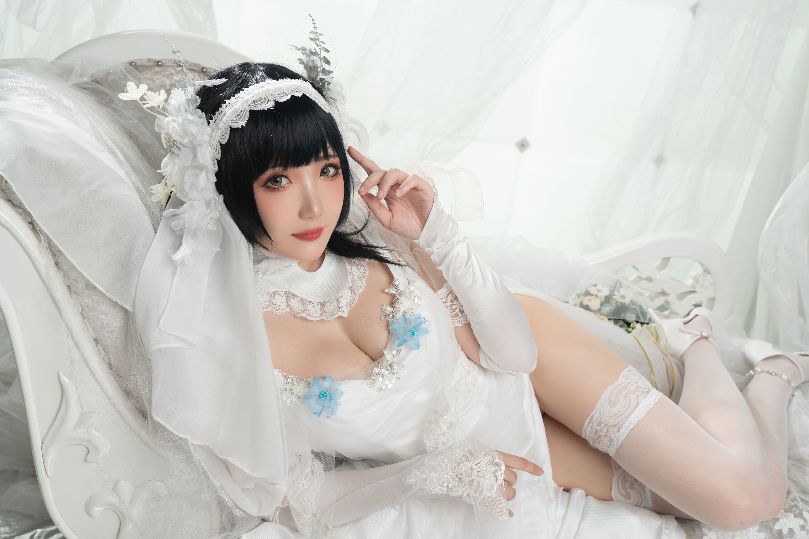 Internet Celebrity Cosplay] Coser Gua Xi Jiang Welfare - 95 Style Bride