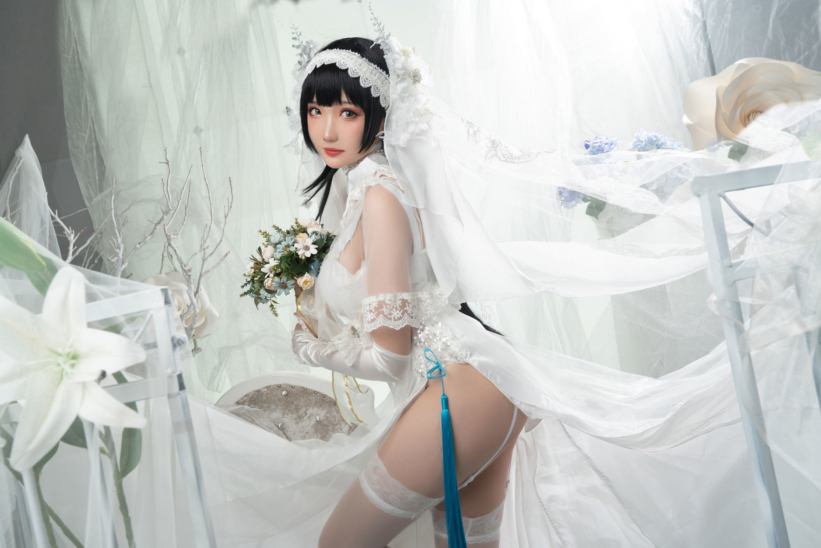 Internet Celebrity Cosplay] Coser Gua Xi Jiang Welfare - 95 Style Bride