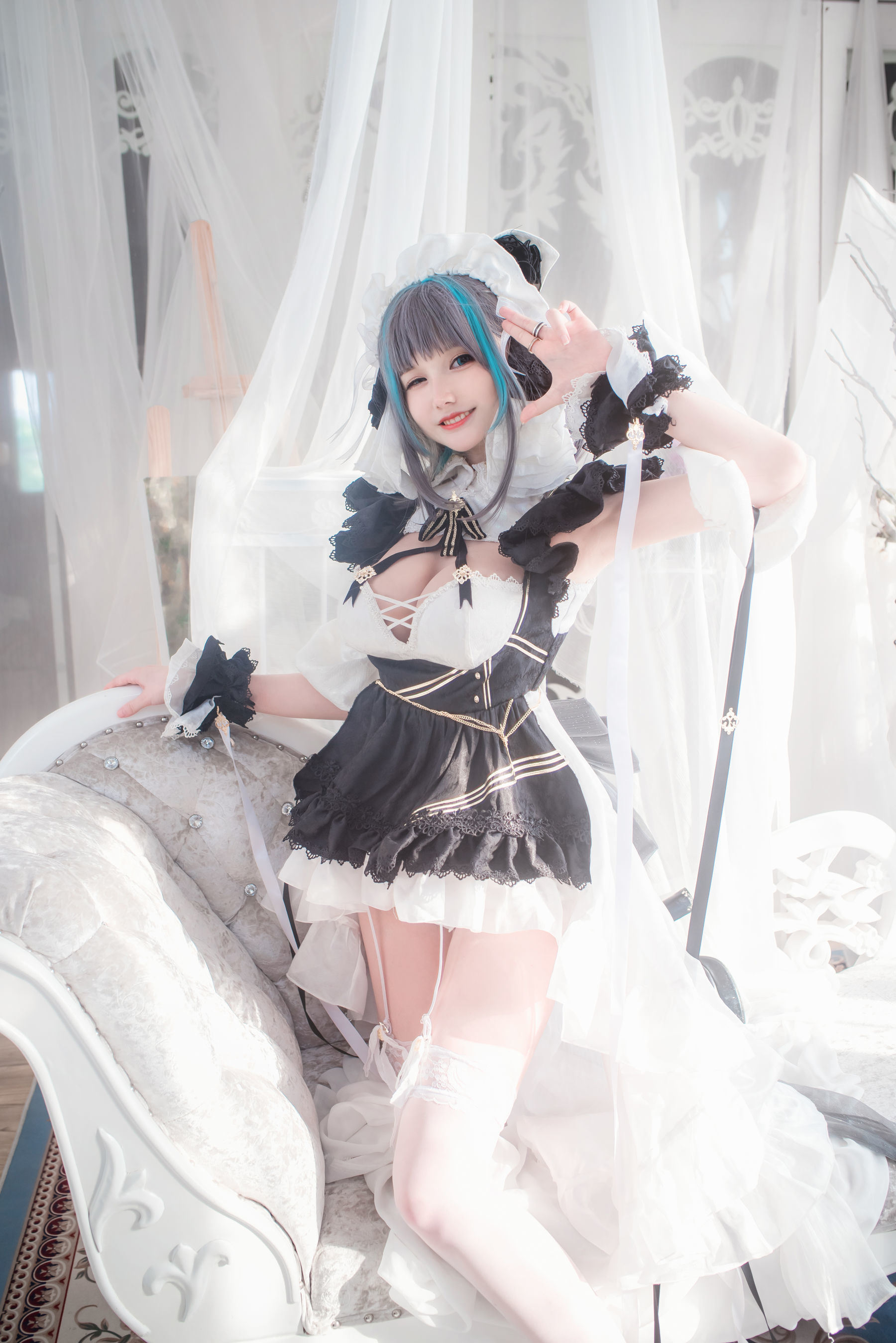 網紅COS] COS妹子仙九Airi - 柴郡女僕