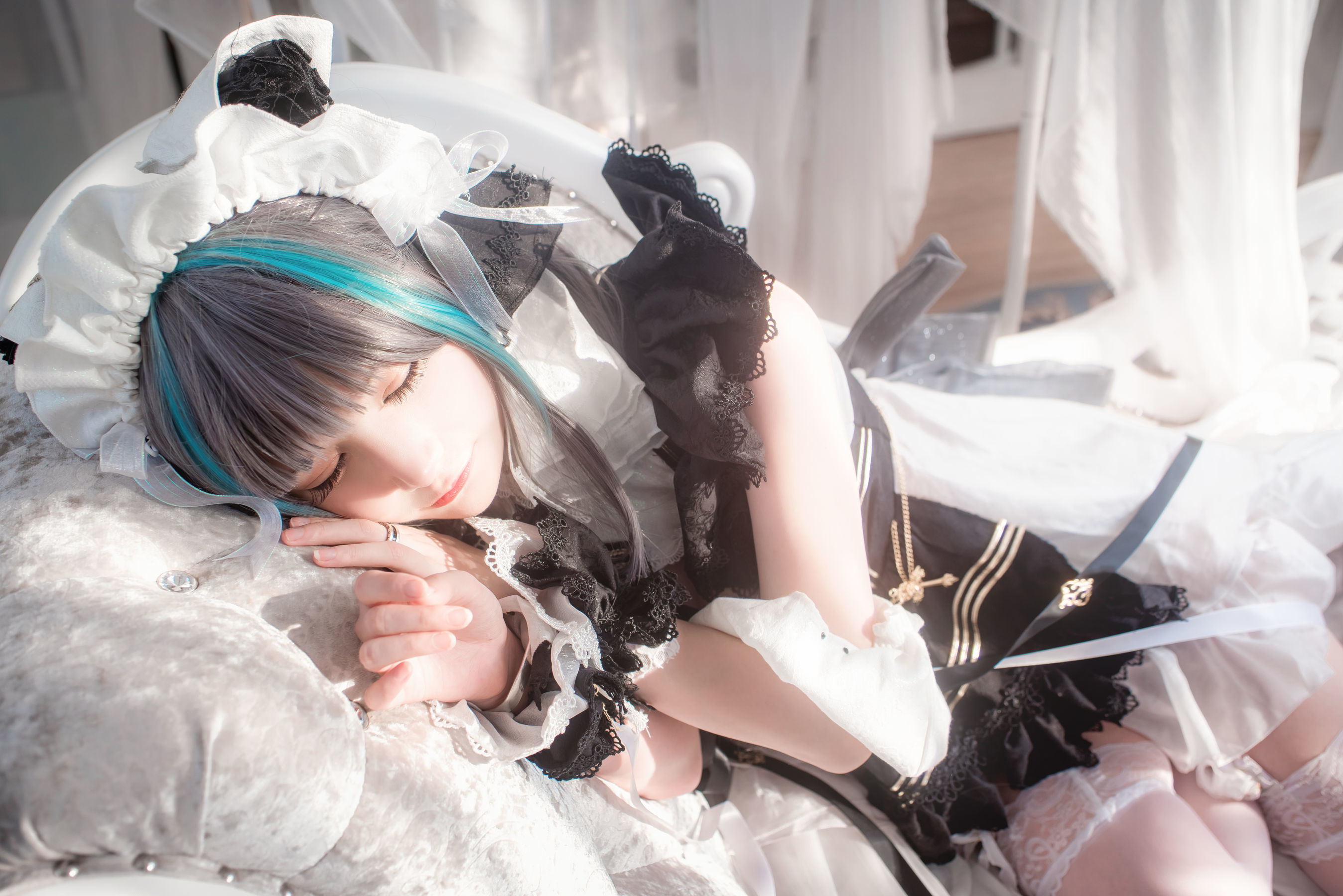 Internet Celebrity COS] COS Girl Xian Jiu Airi - Cheshire Maid