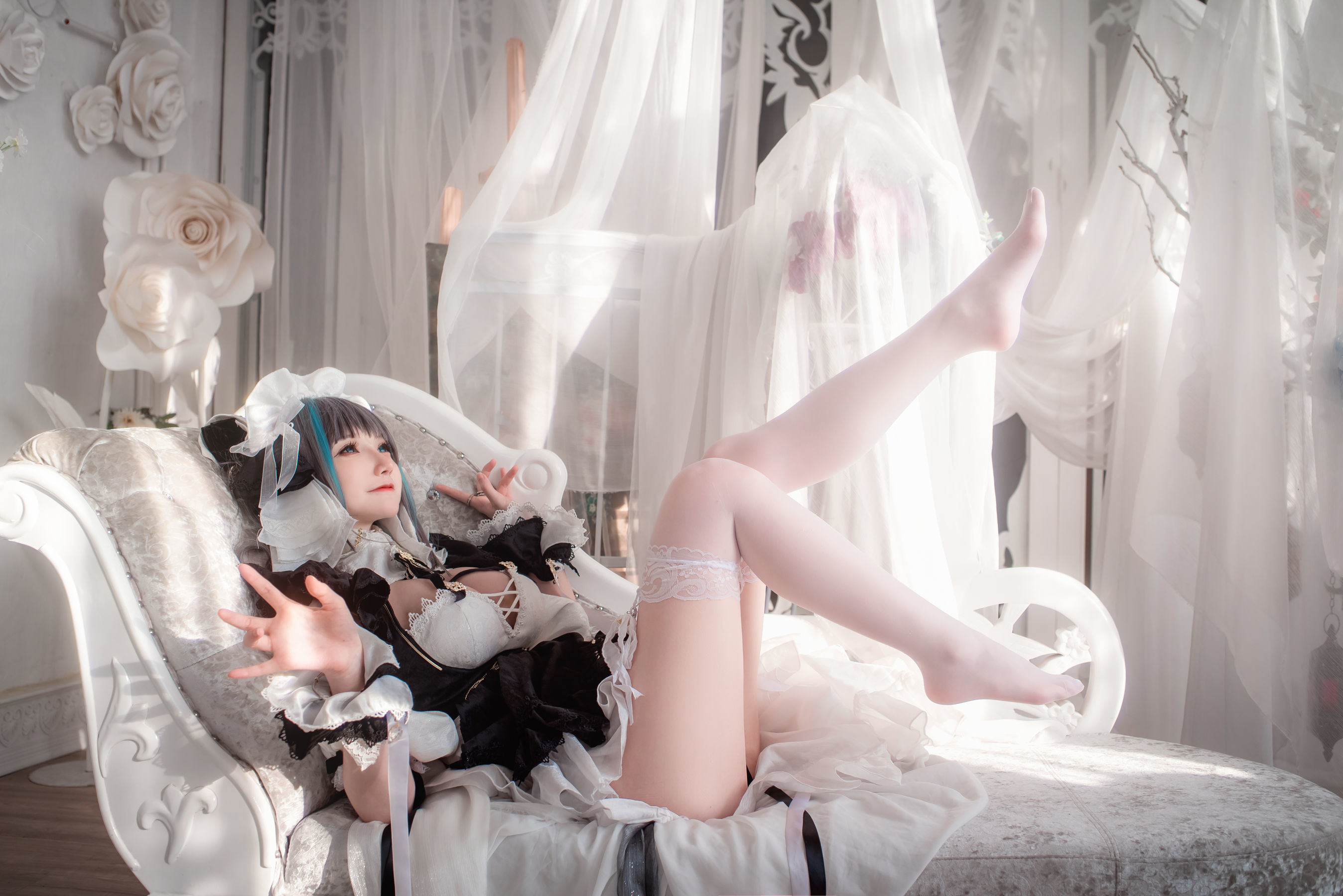 Internet Celebrity COS] COS Girl Xian Jiu Airi - Cheshire Maid