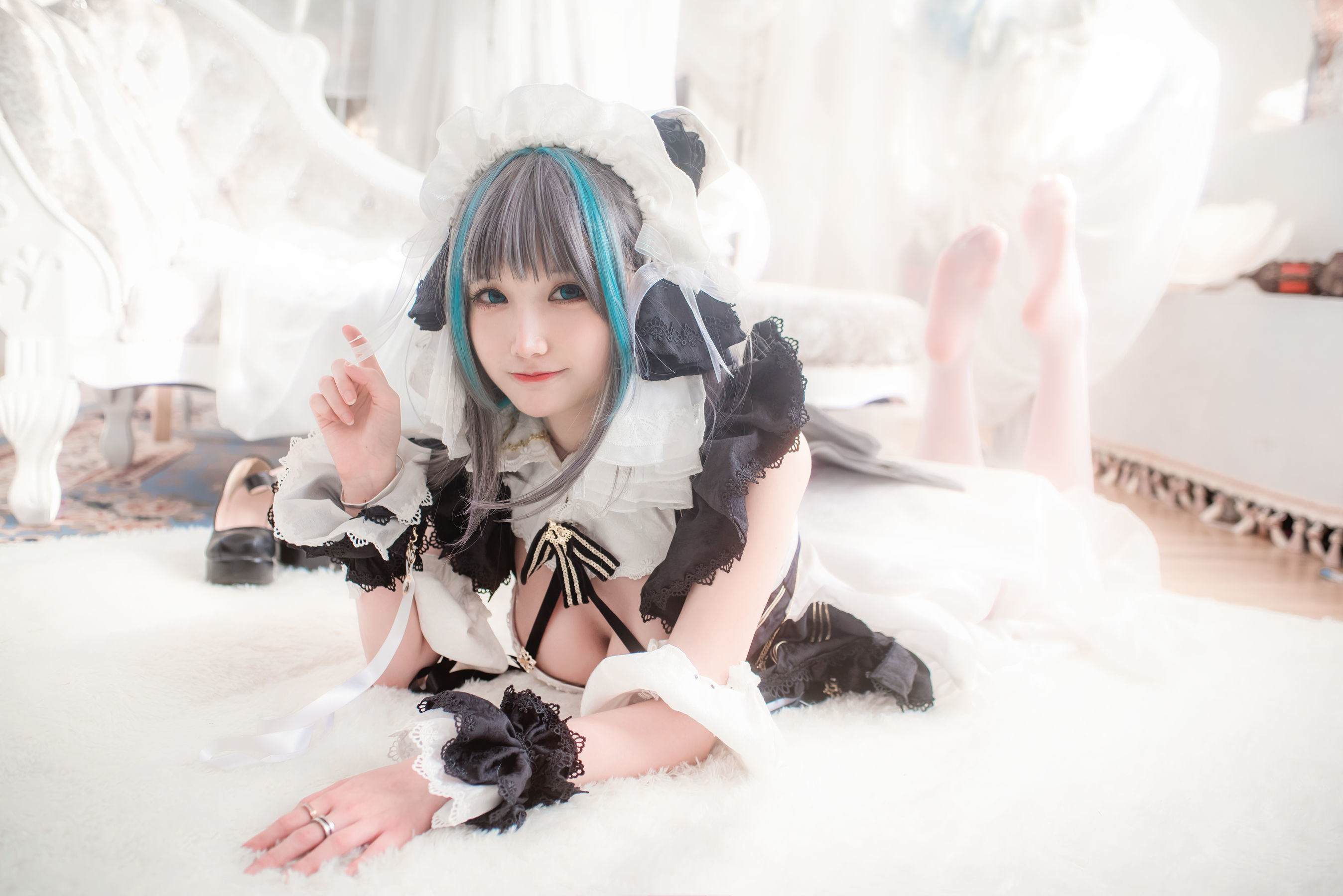 Internet Celebrity COS] COS Girl Xian Jiu Airi - Cheshire Maid