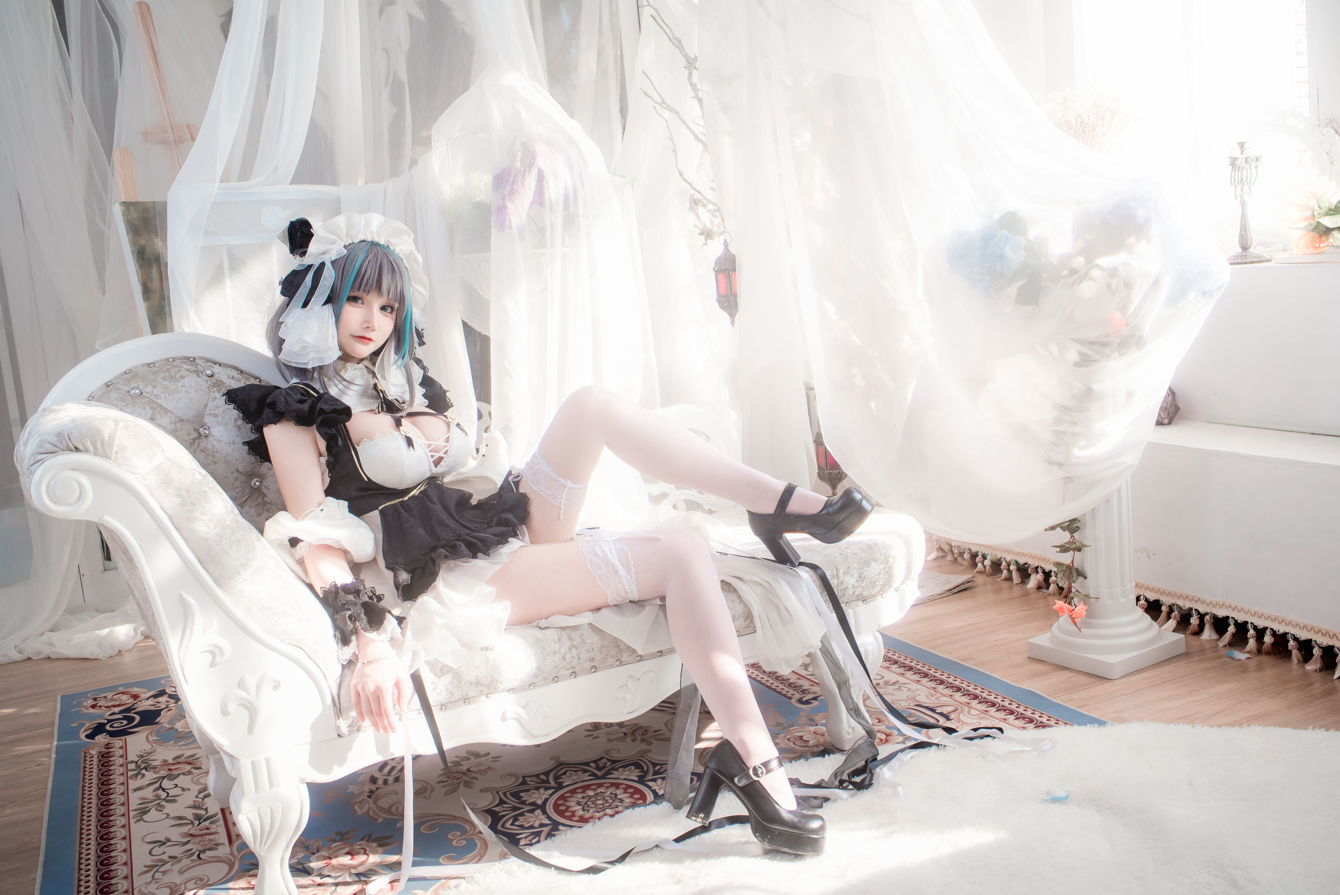 Internet Celebrity COS] COS Girl Xian Jiu Airi - Cheshire Maid