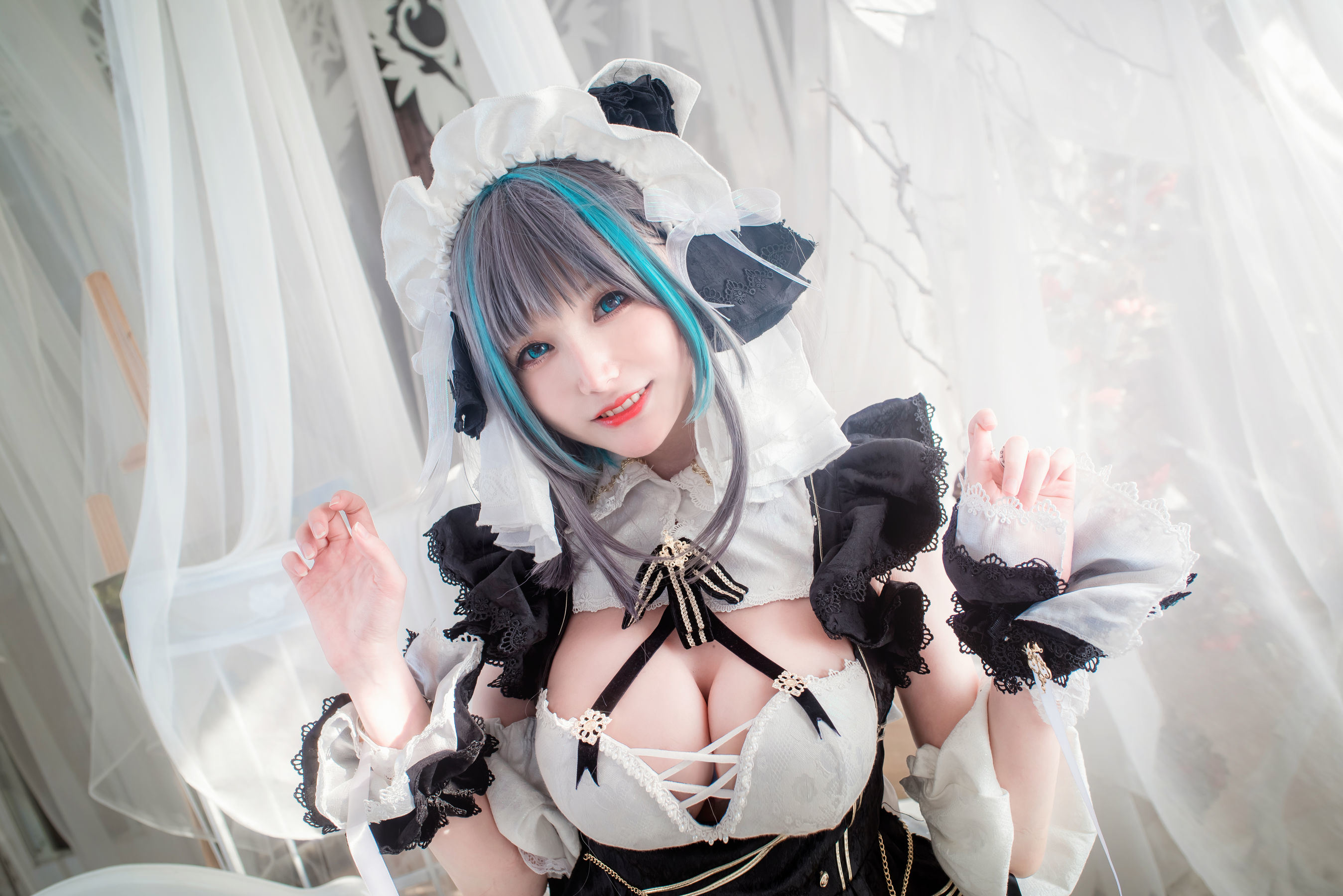 Internet Celebrity COS] COS Girl Xian Jiu Airi - Cheshire Maid