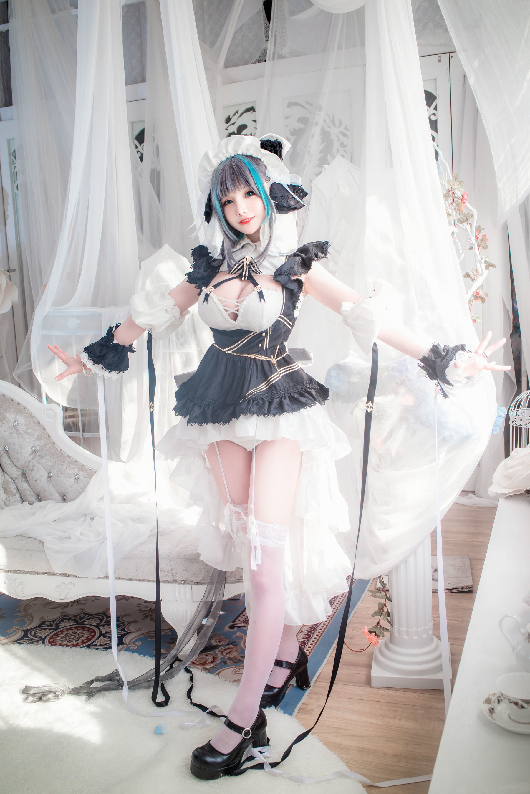 Internet Celebrity COS] COS Girl Xian Jiu Airi - Cheshire Maid