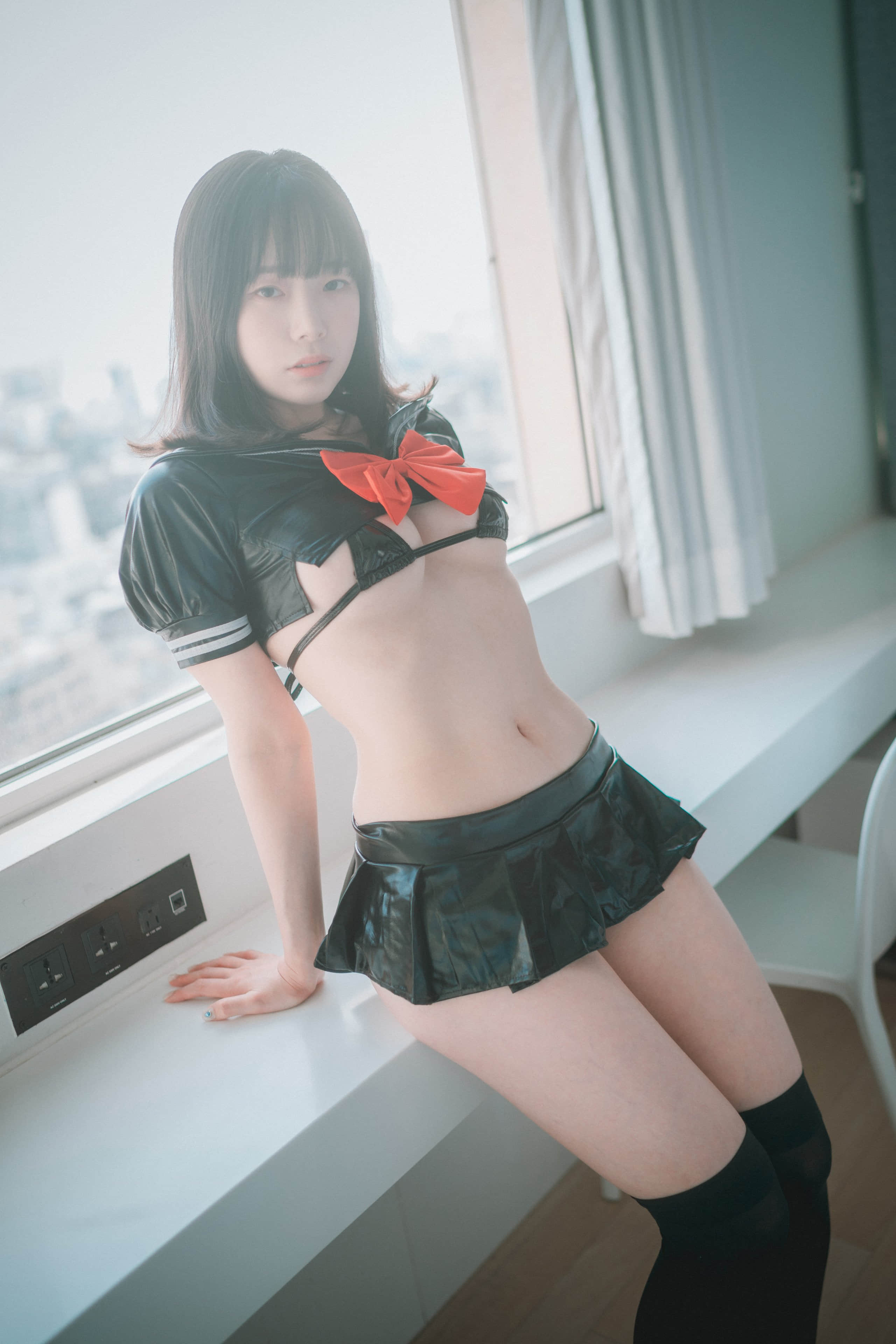DJAWA] Leather Black Schoolgirl - PIA