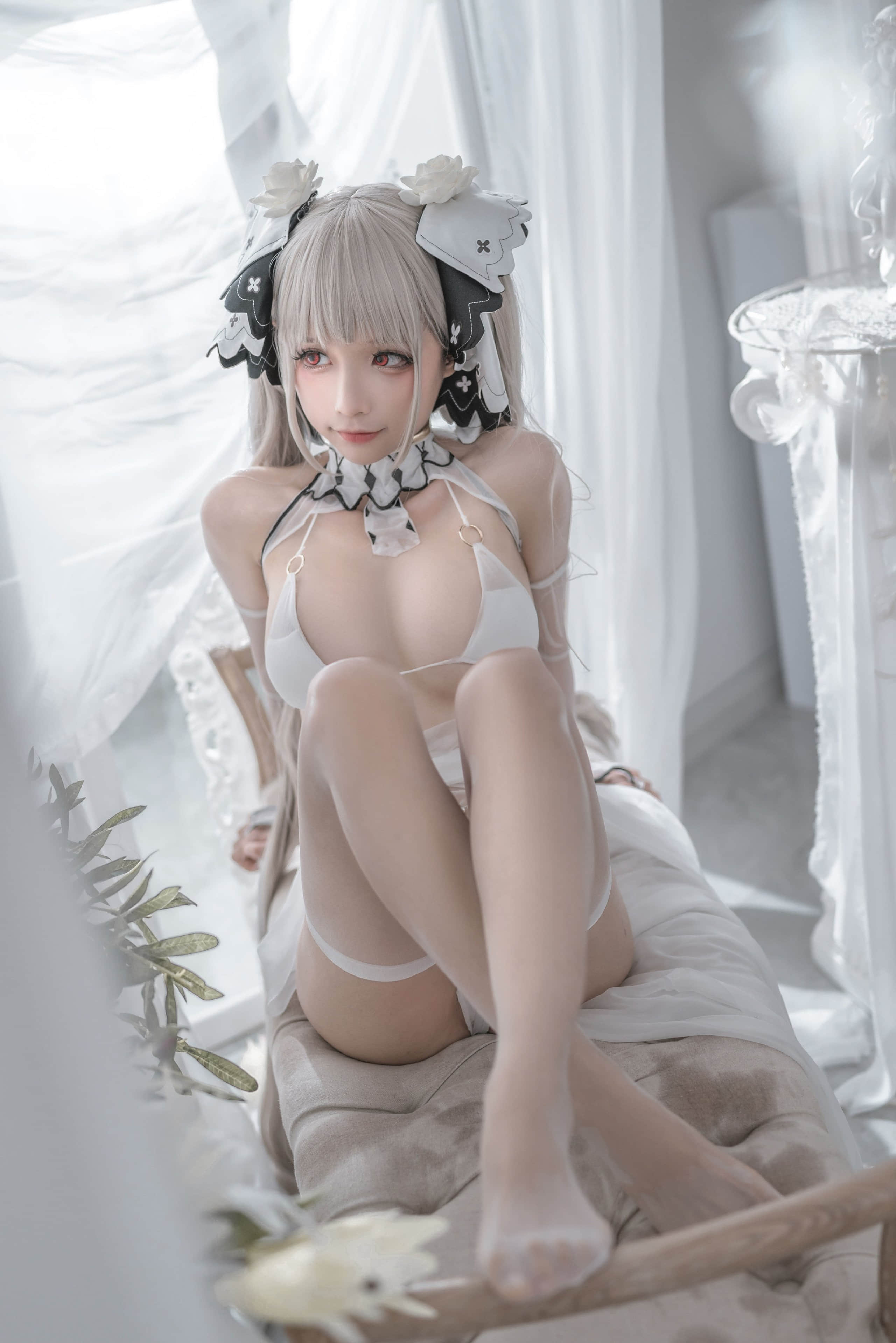 蠢모모 - 무서운 무녀 + 무서운 웨딩 드레스 + 무서운 신사 버전