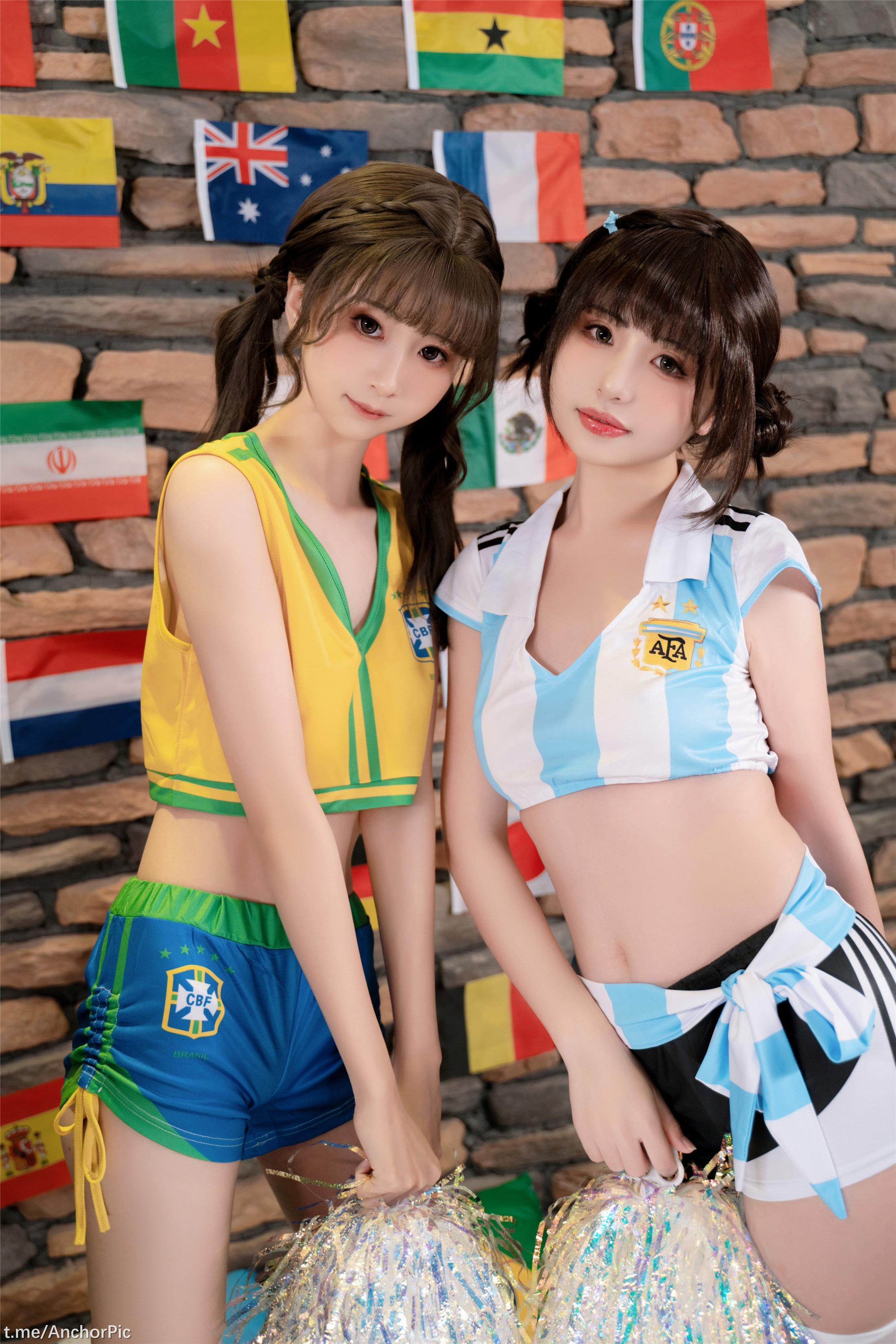 喵小吉&金鱼kinngyo(花音栗子) - 足球宝贝 86P