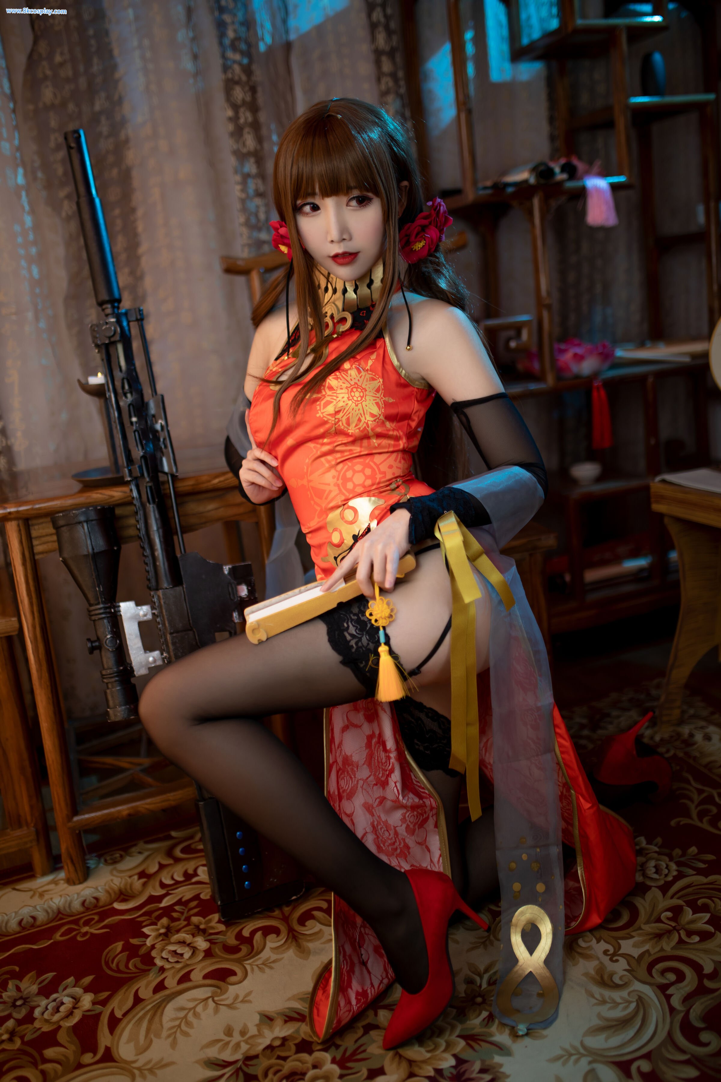 Mian Bing Xian Er] DSR-50 Red Peony Girls Frontline