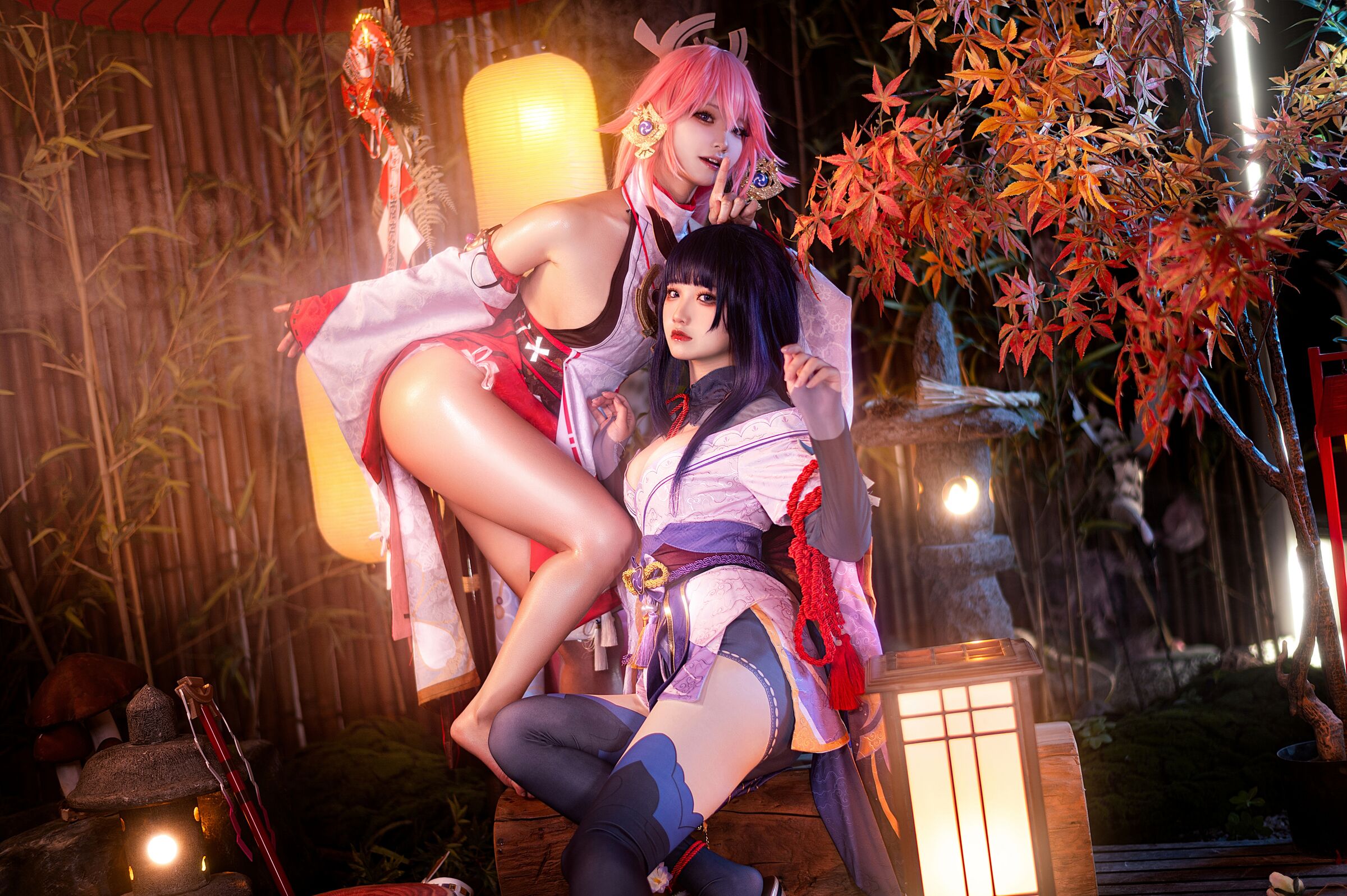 伊喵君_Nya NO.007 伊喵君_Nya & 景三 - 《原神-鳴神雙人》 八重&雷神 雙倍快樂