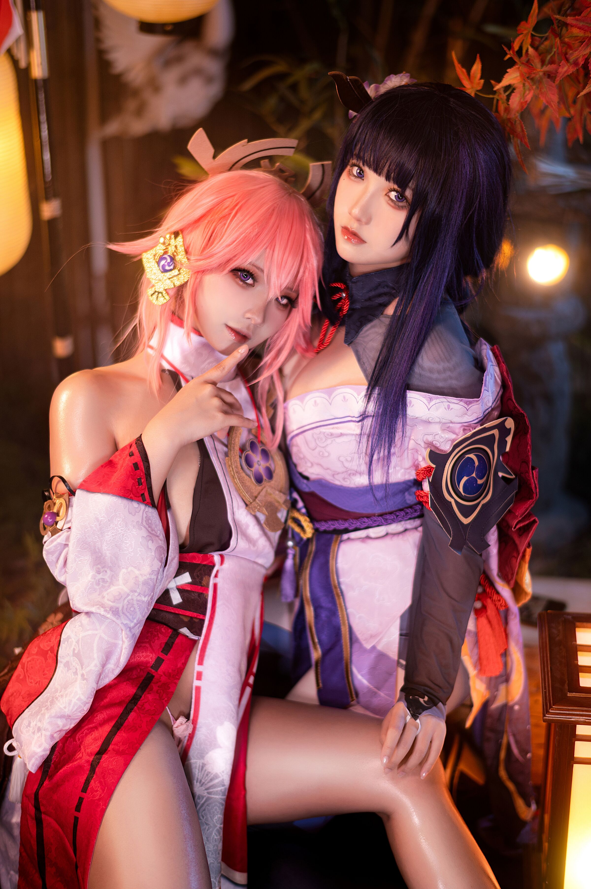 伊喵君_Nya NO.007 伊喵君_Nya & 景三 - 《原神-鳴神雙人》 八重&雷神 雙倍快樂