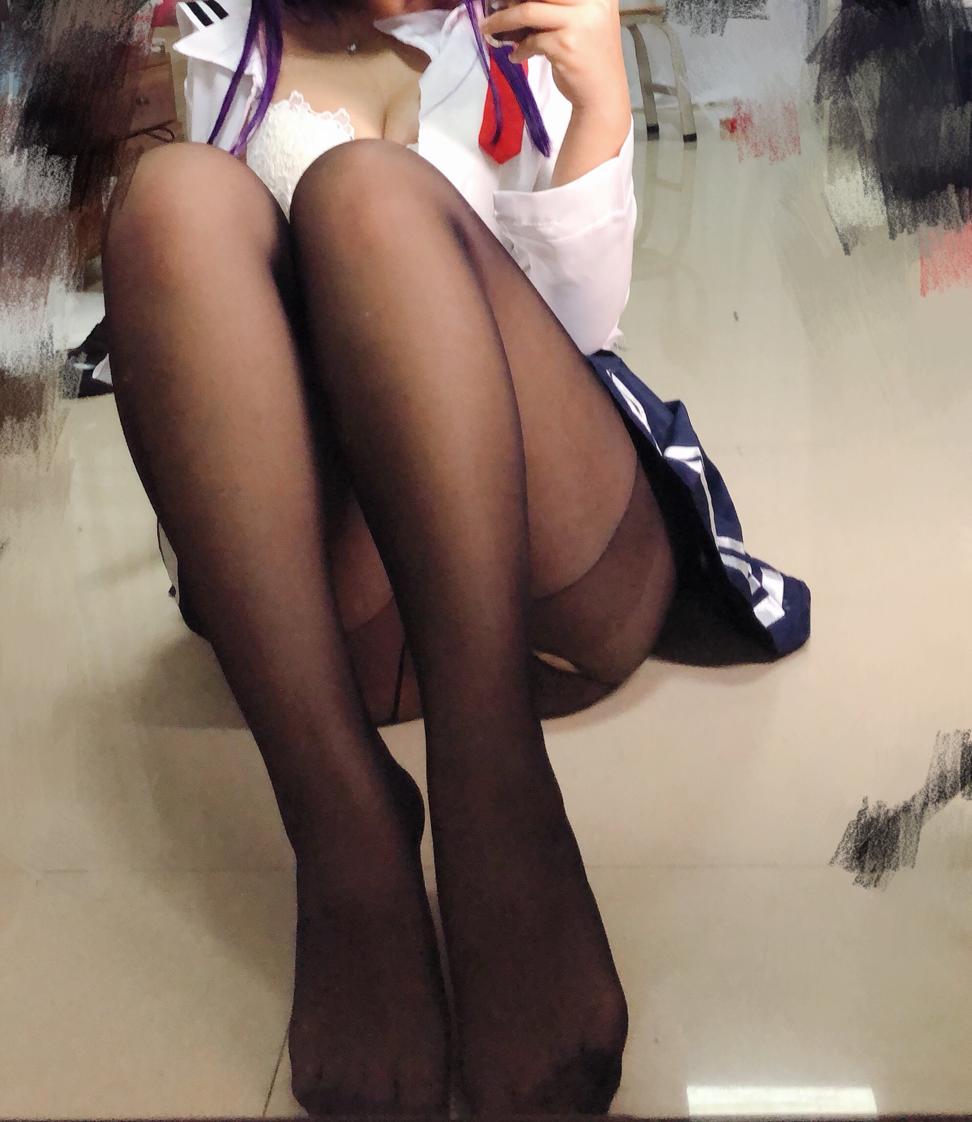白烨- - 學姐校服自拍