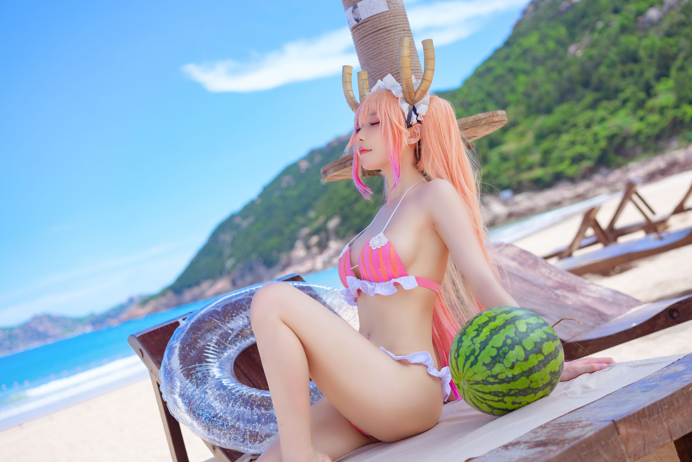 阿包也是兔娘 10月艦長圖 龍女僕泳裝～小林家的龍女僕