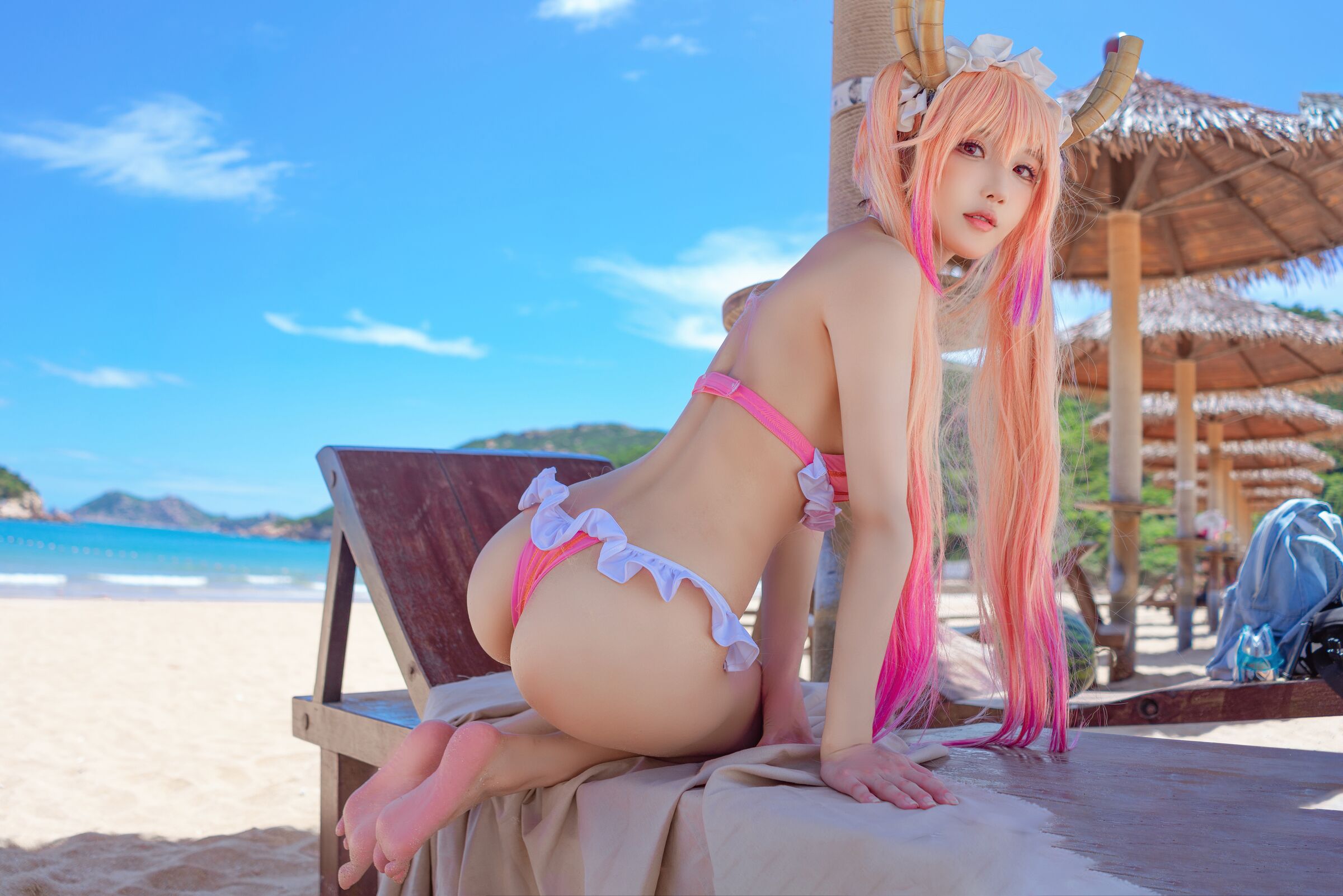 阿包也是兔娘 10月艦長圖 龍女僕泳裝～小林家的龍女僕