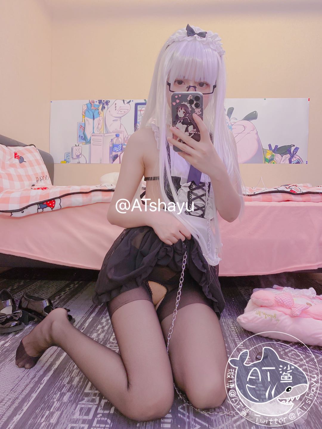 AT鲨-女仆开档袜