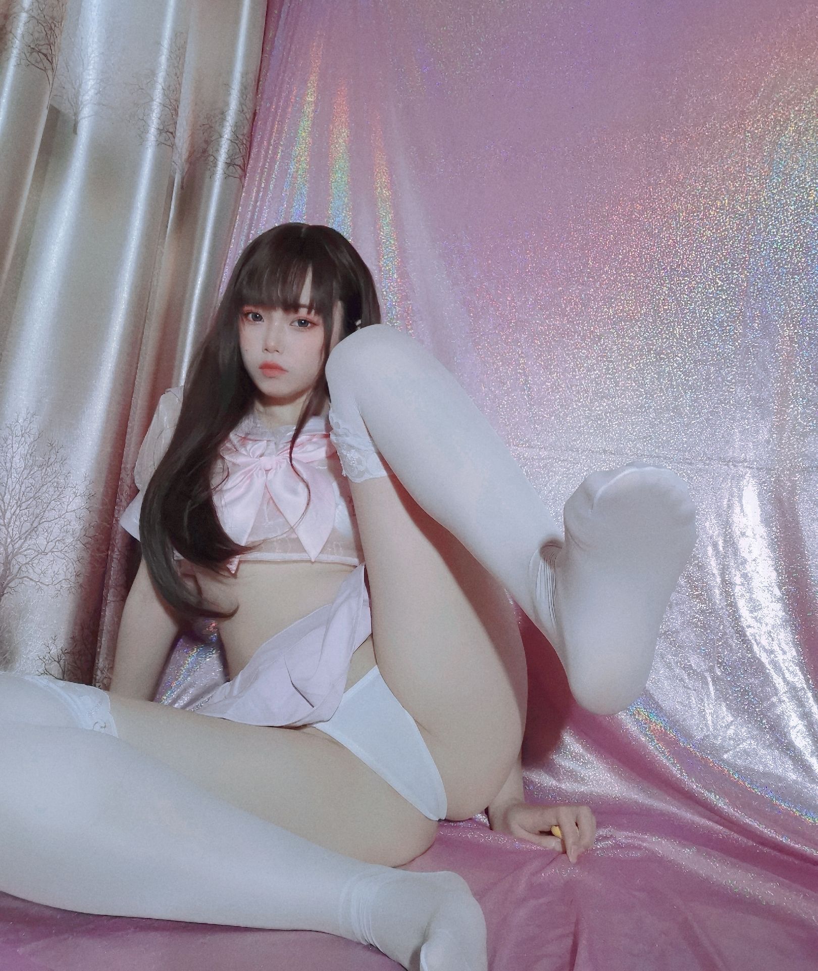 七月喵子] 粉嫩水手服