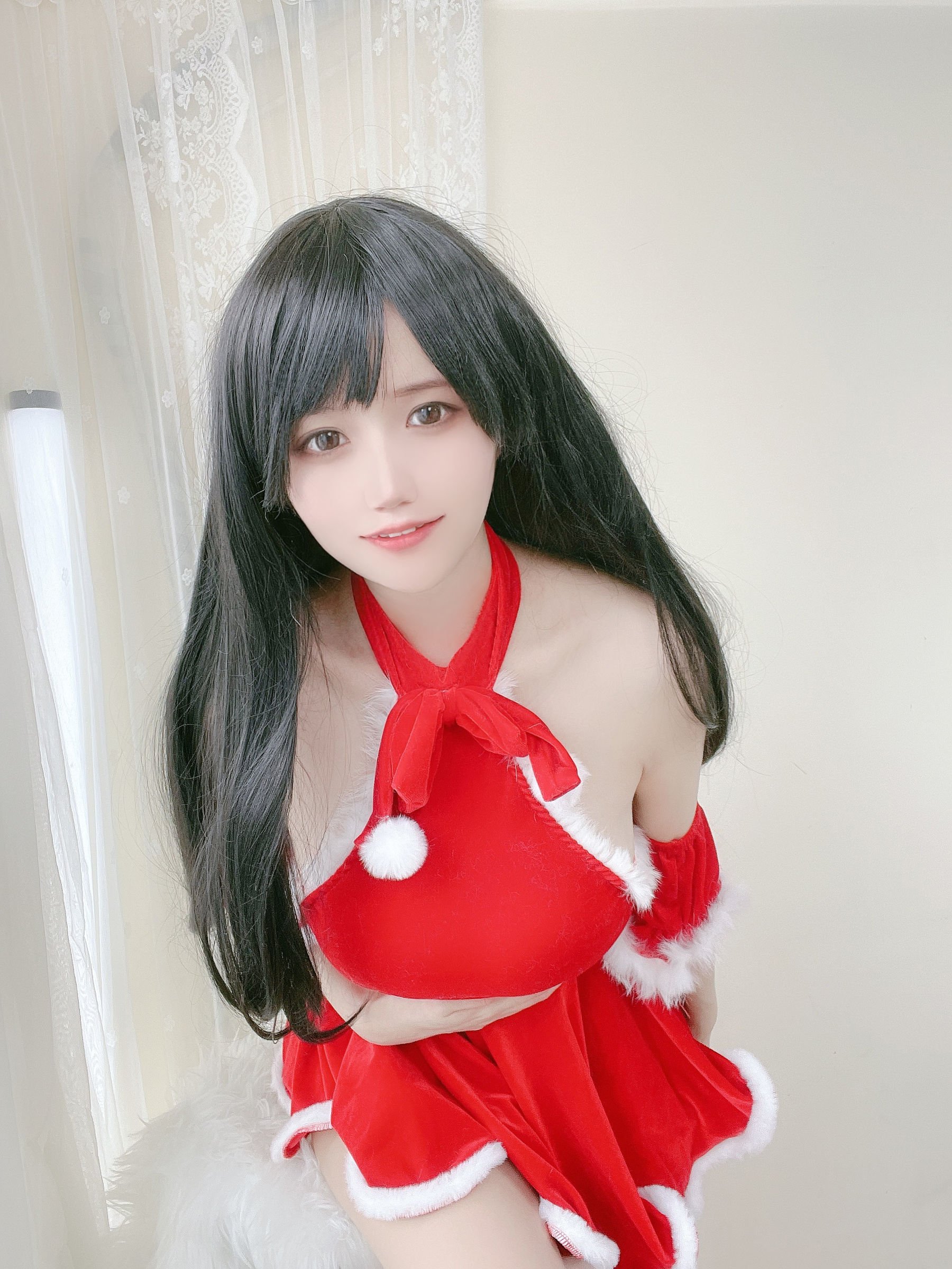 小倉千代w] 紅色聖誕禮物裙