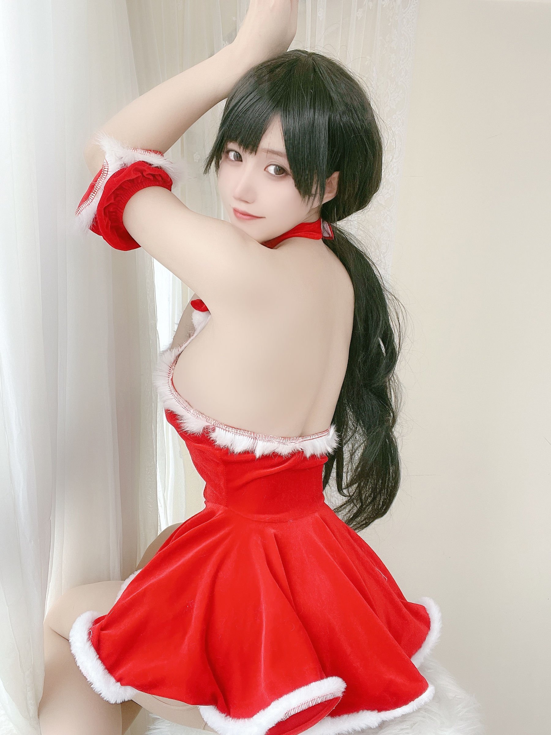 小倉千代w] 紅色聖誕禮物裙