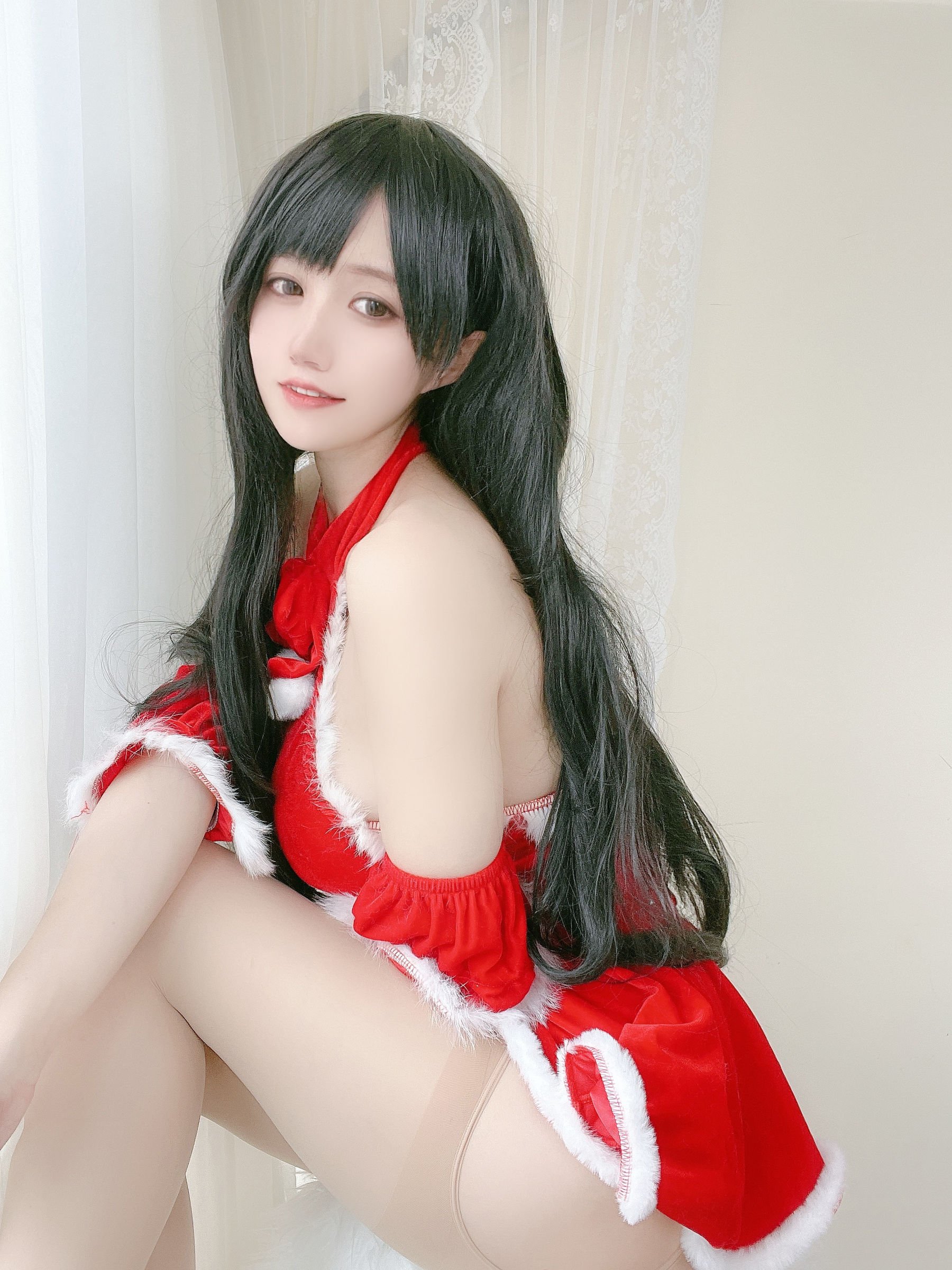 小倉千代w] 紅色聖誕禮物裙