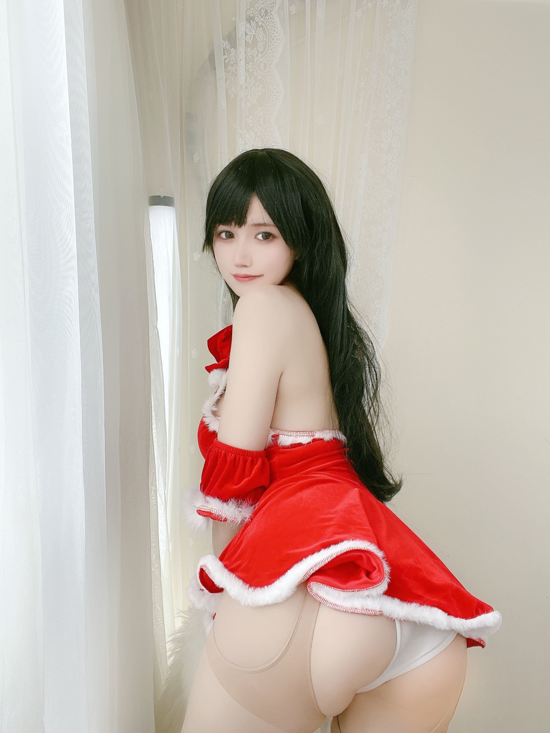 小倉千代w] 紅色聖誕禮物裙
